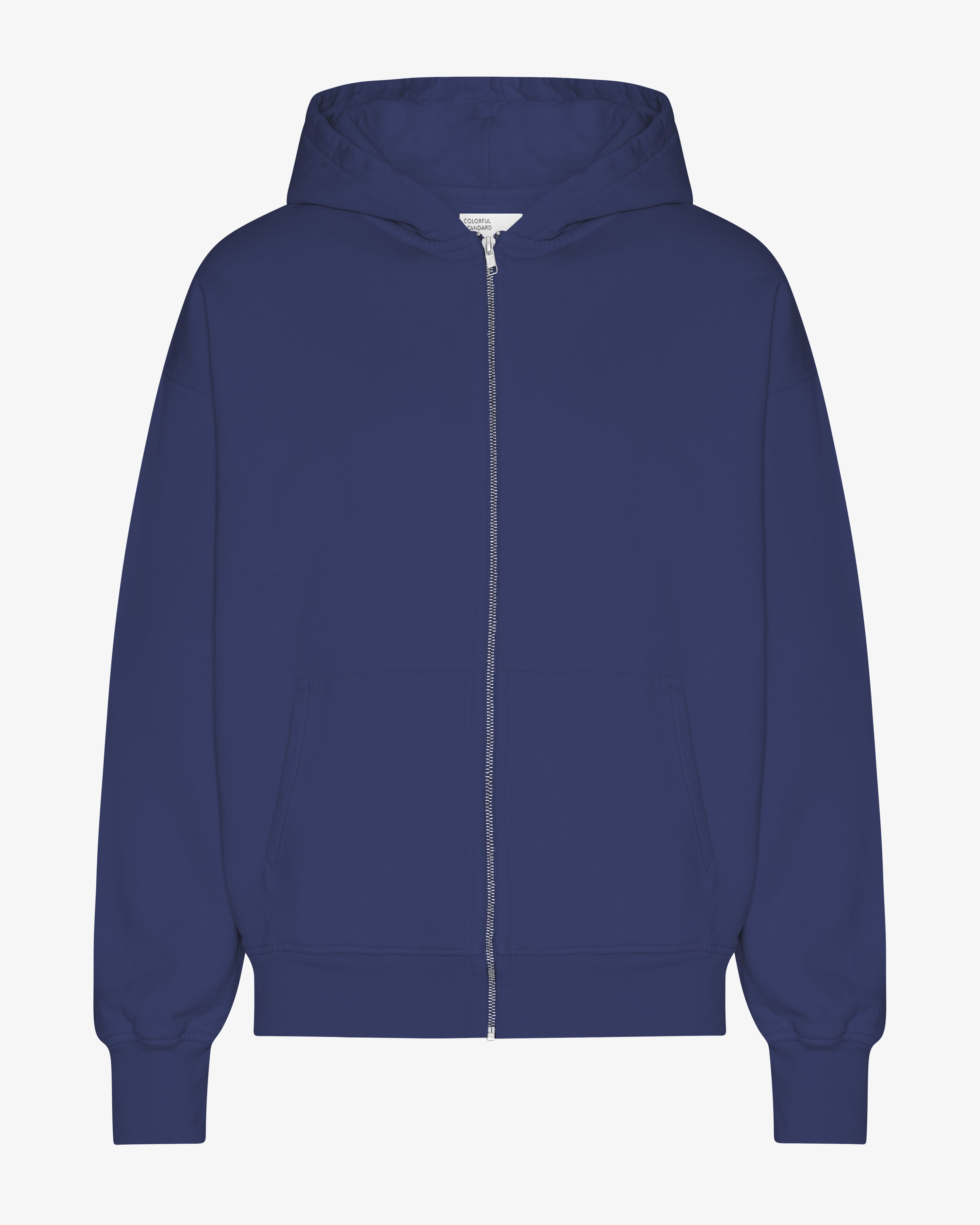 Organic Oversized Zip Hood - Marine Blue