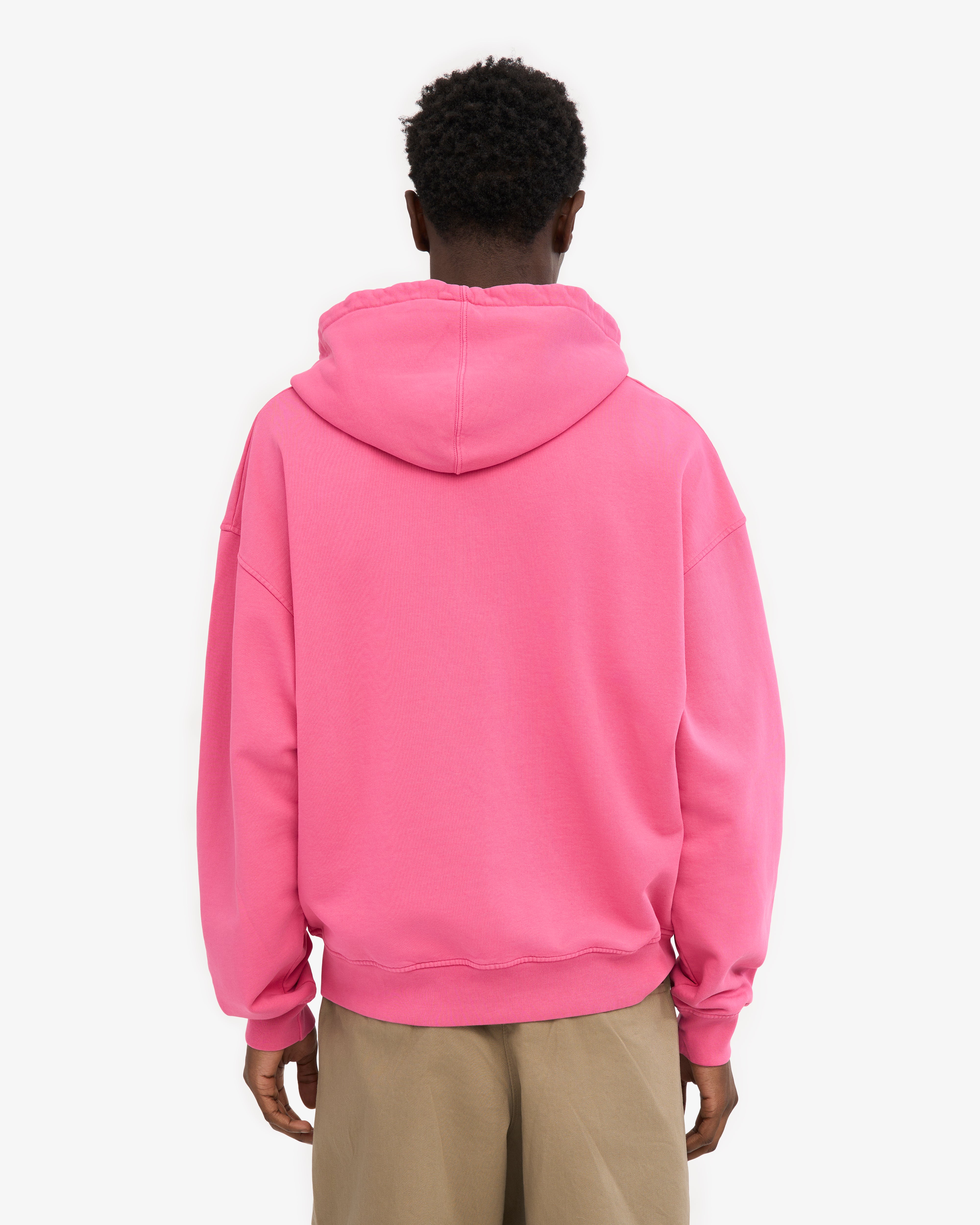 Organic Oversized Zip Hood - Bubblegum Pink