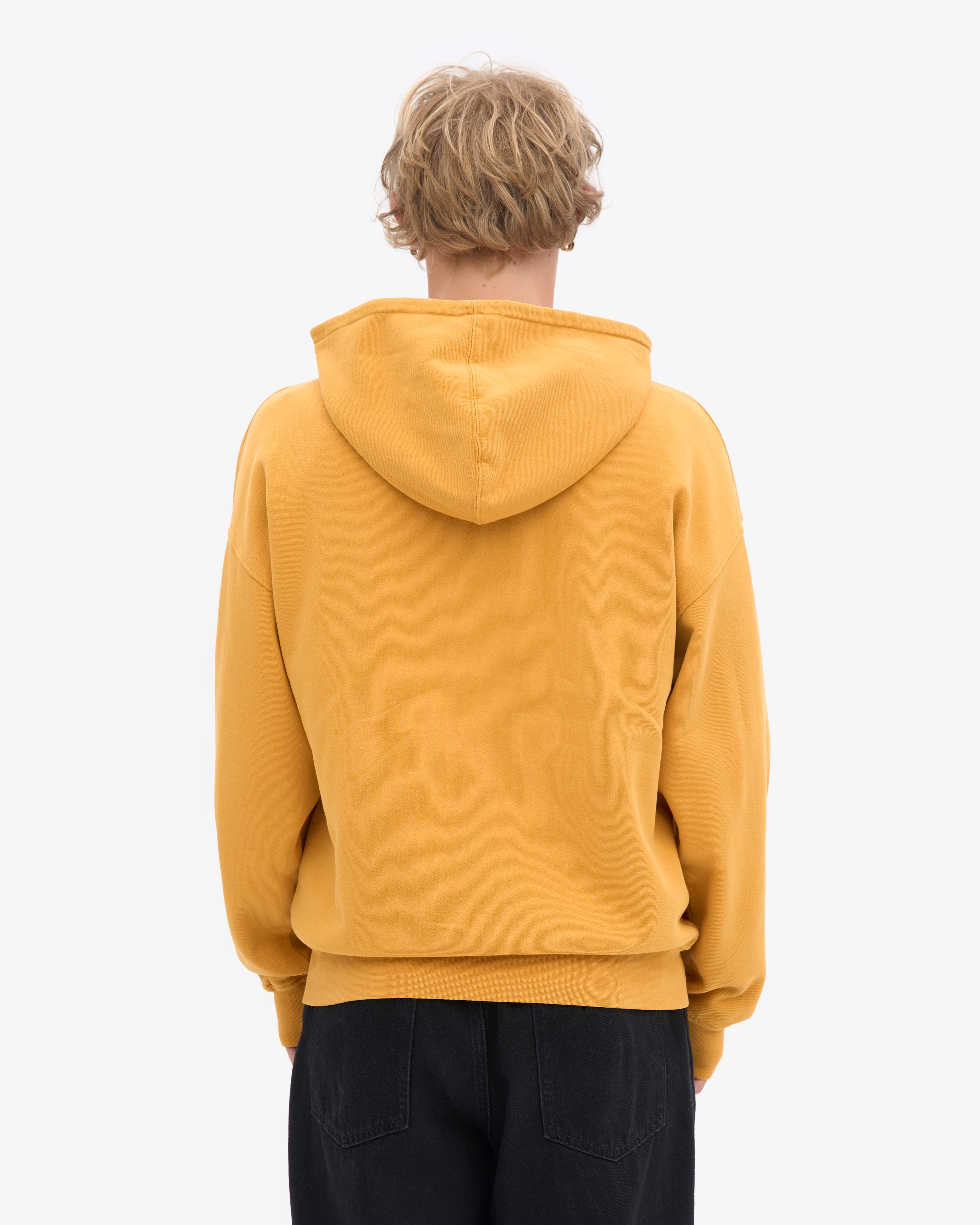 Organic Oversized Zip Hood - Burned Yellow