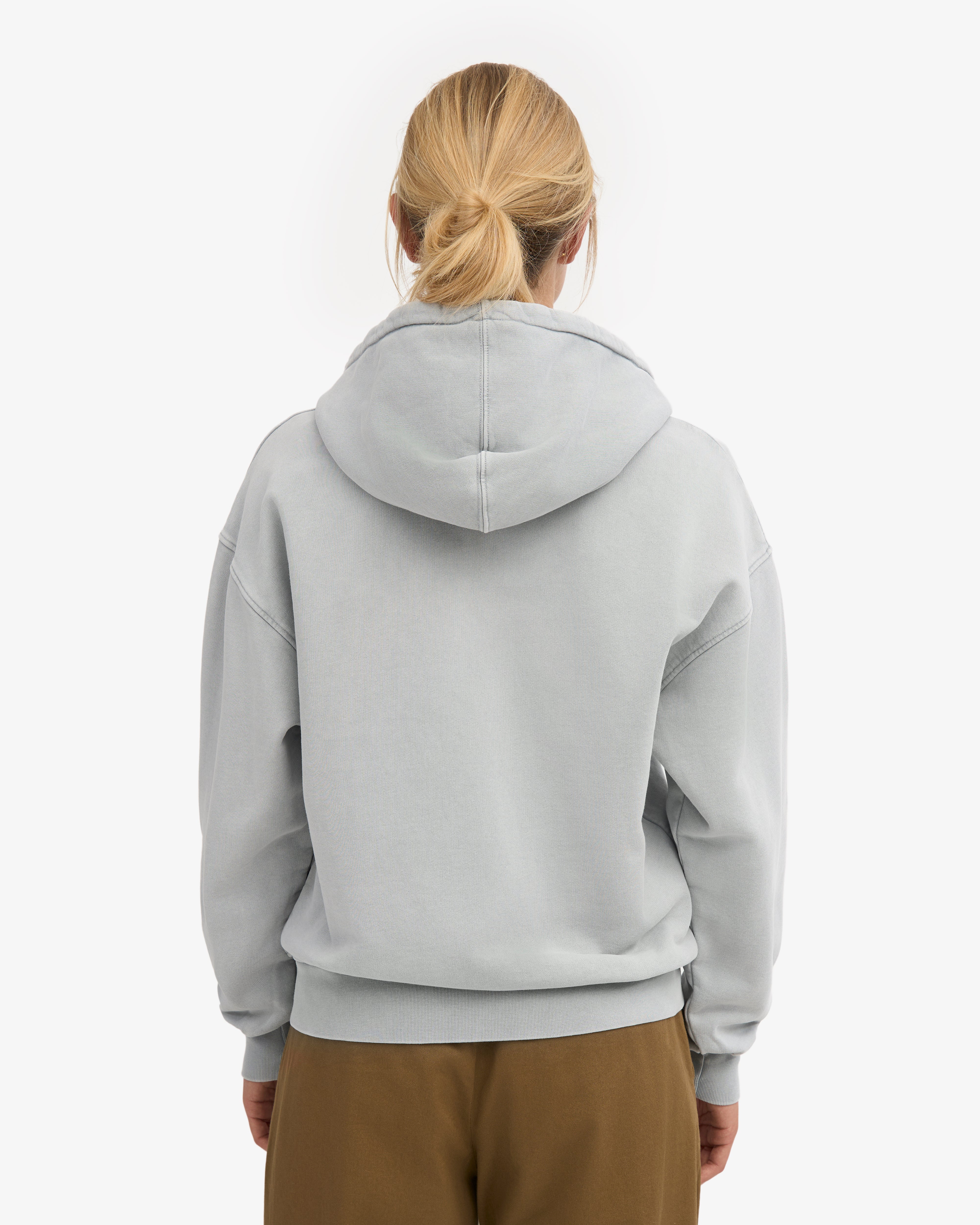 Organic Oversized Zip Hood - Faded Grey