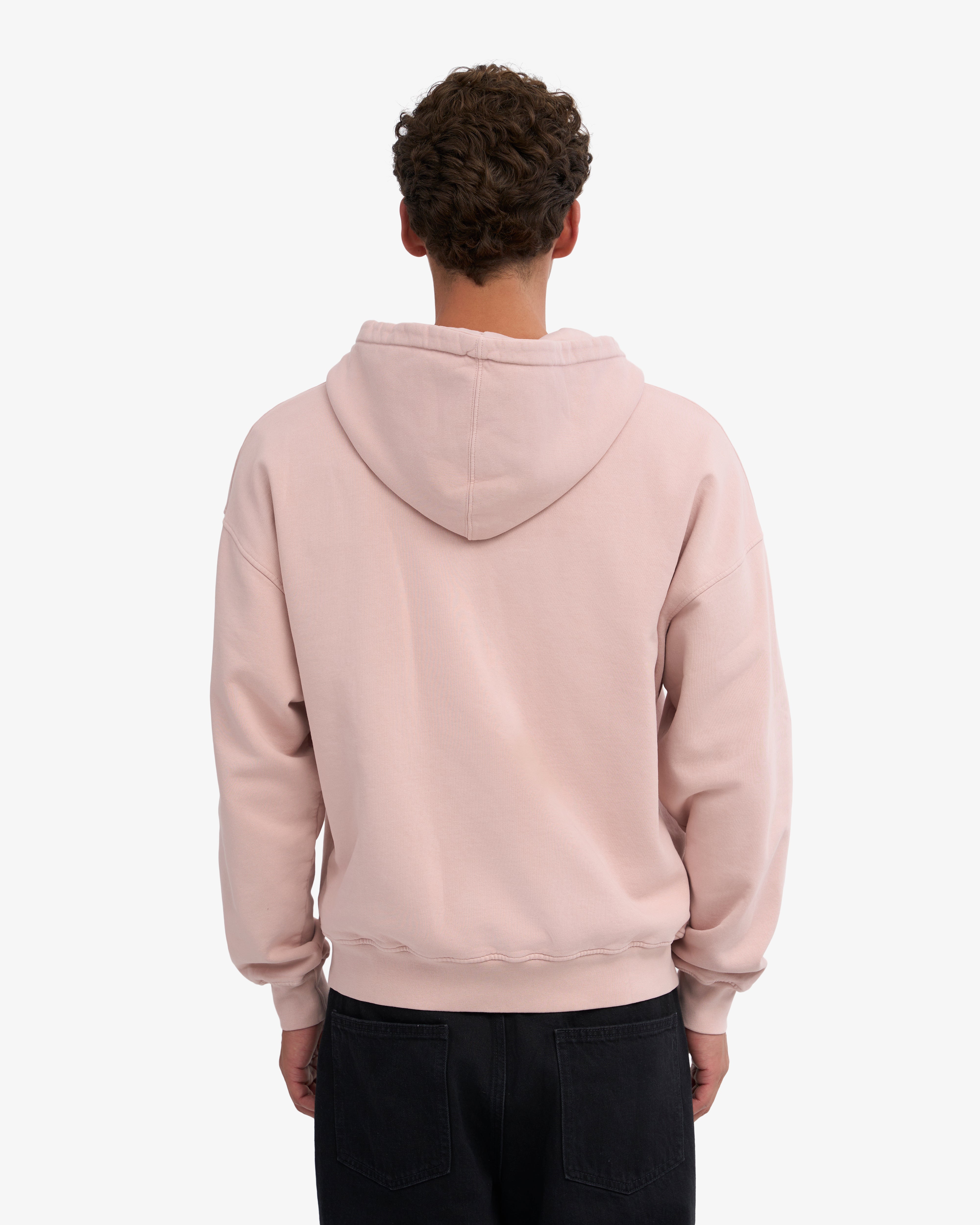 Organic Oversized Zip Hood - Faded Pink