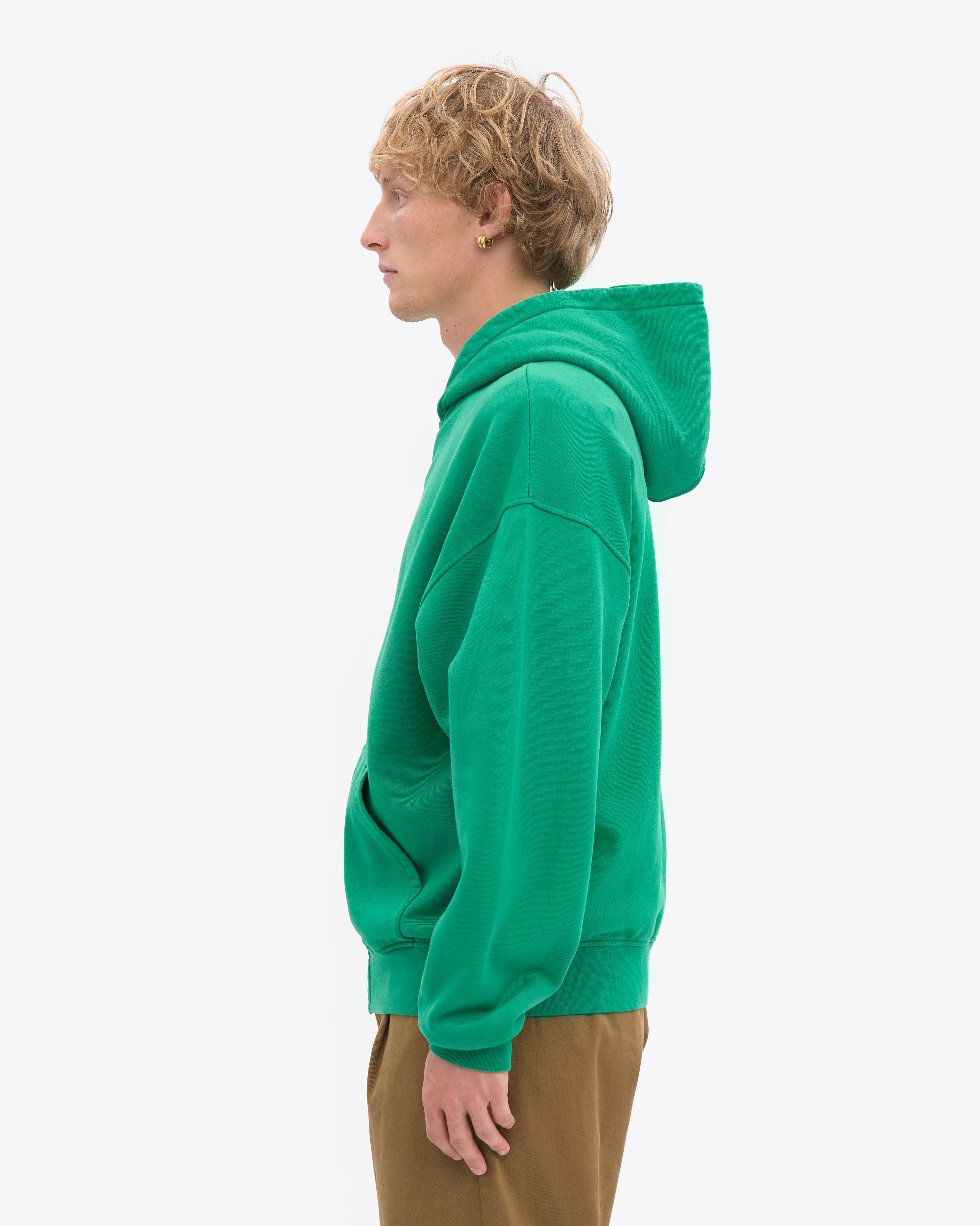 Organic Oversized Zip Hood - Kelly Green