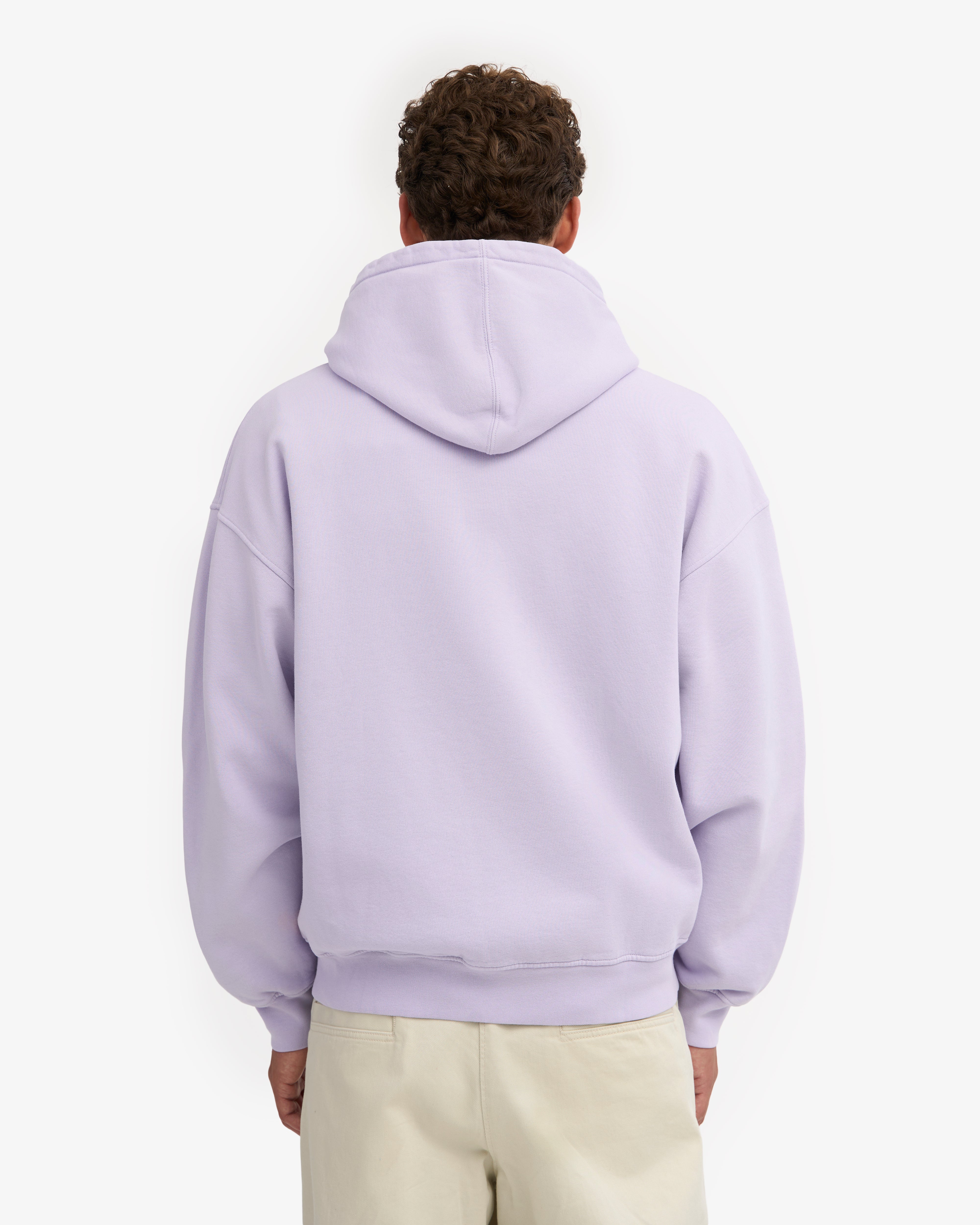 Organic Oversized Zip Hood - Soft Lavender