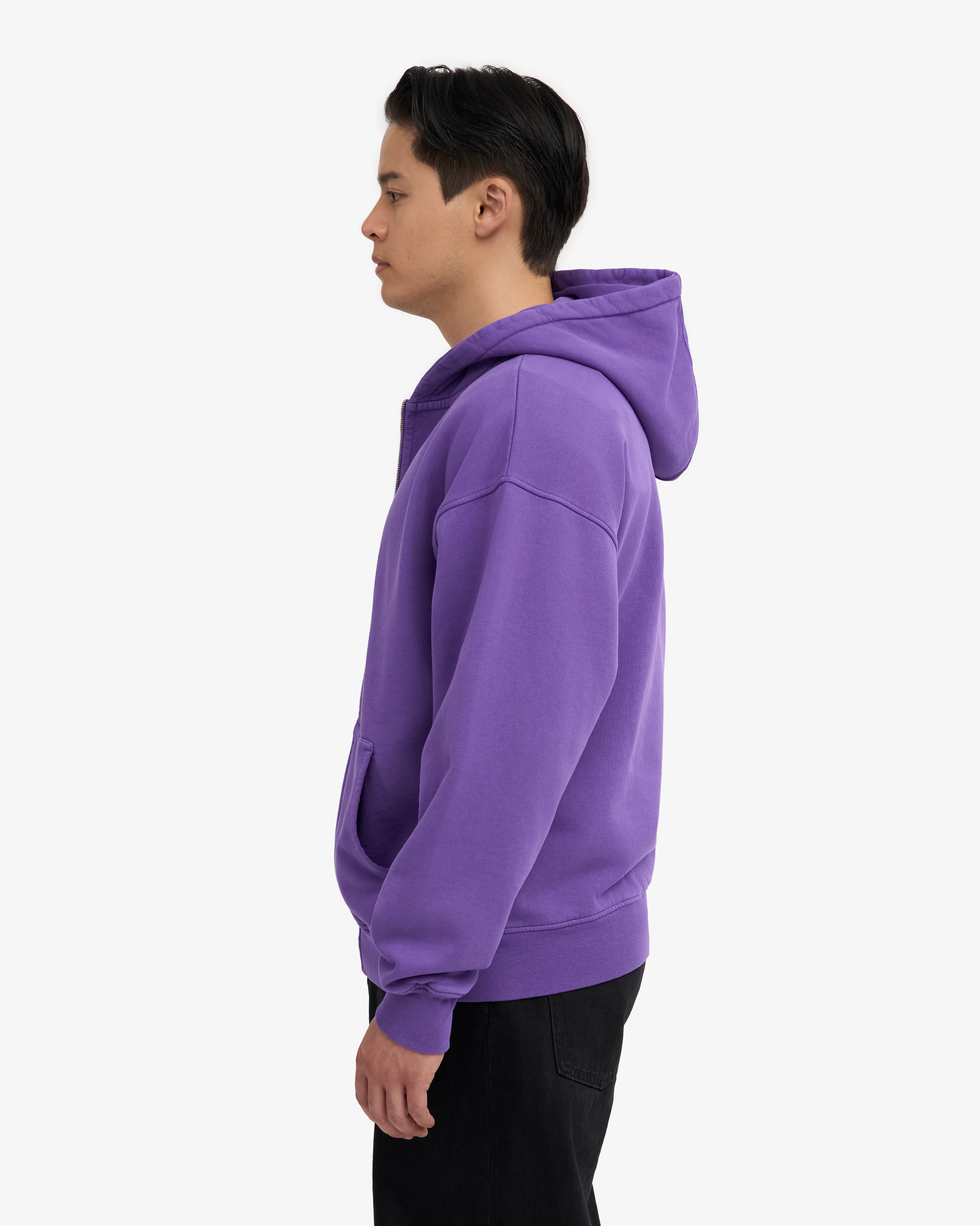Organic Oversized Zip Hood - Ultra Violet