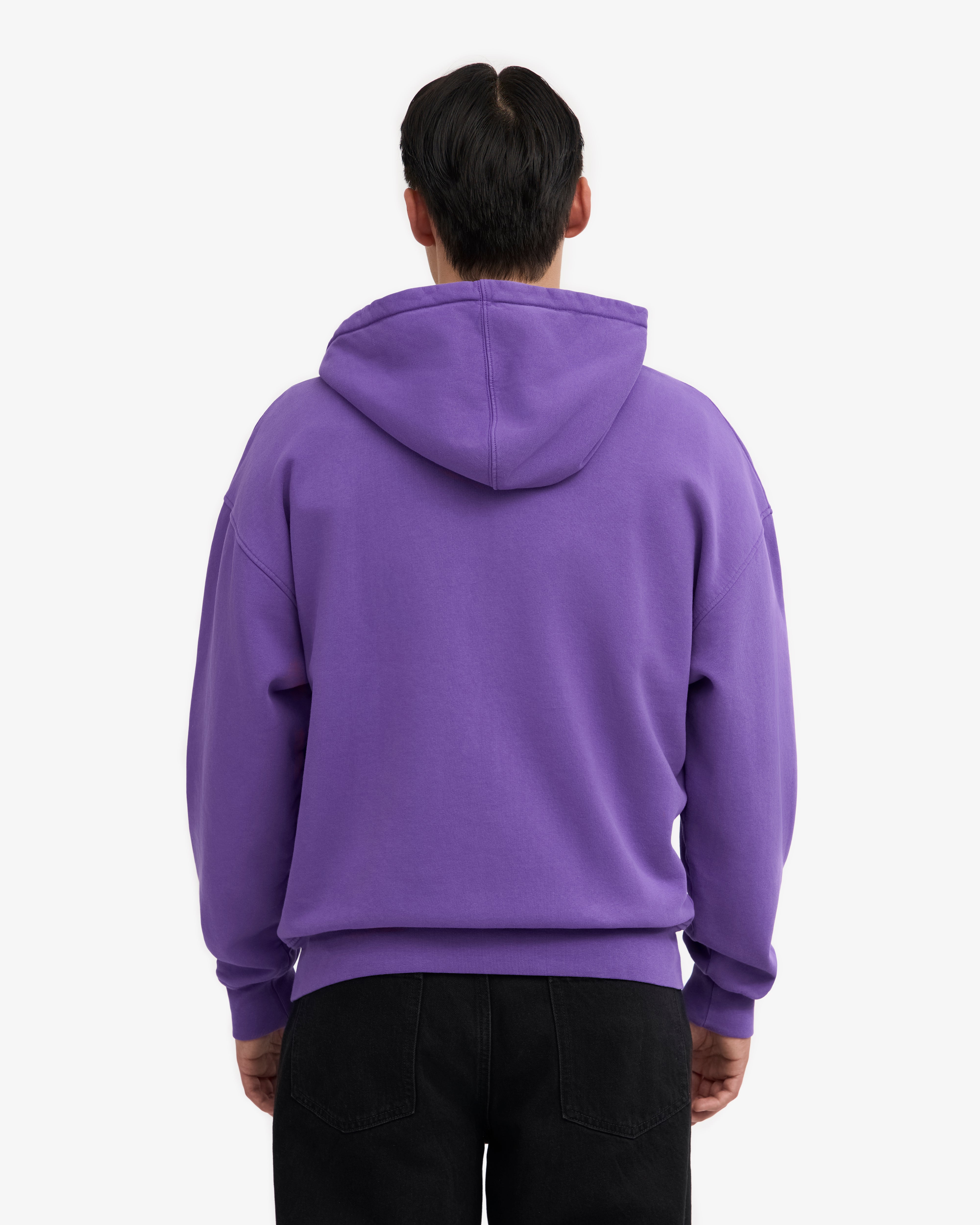 Organic Oversized Zip Hood - Ultra Violet