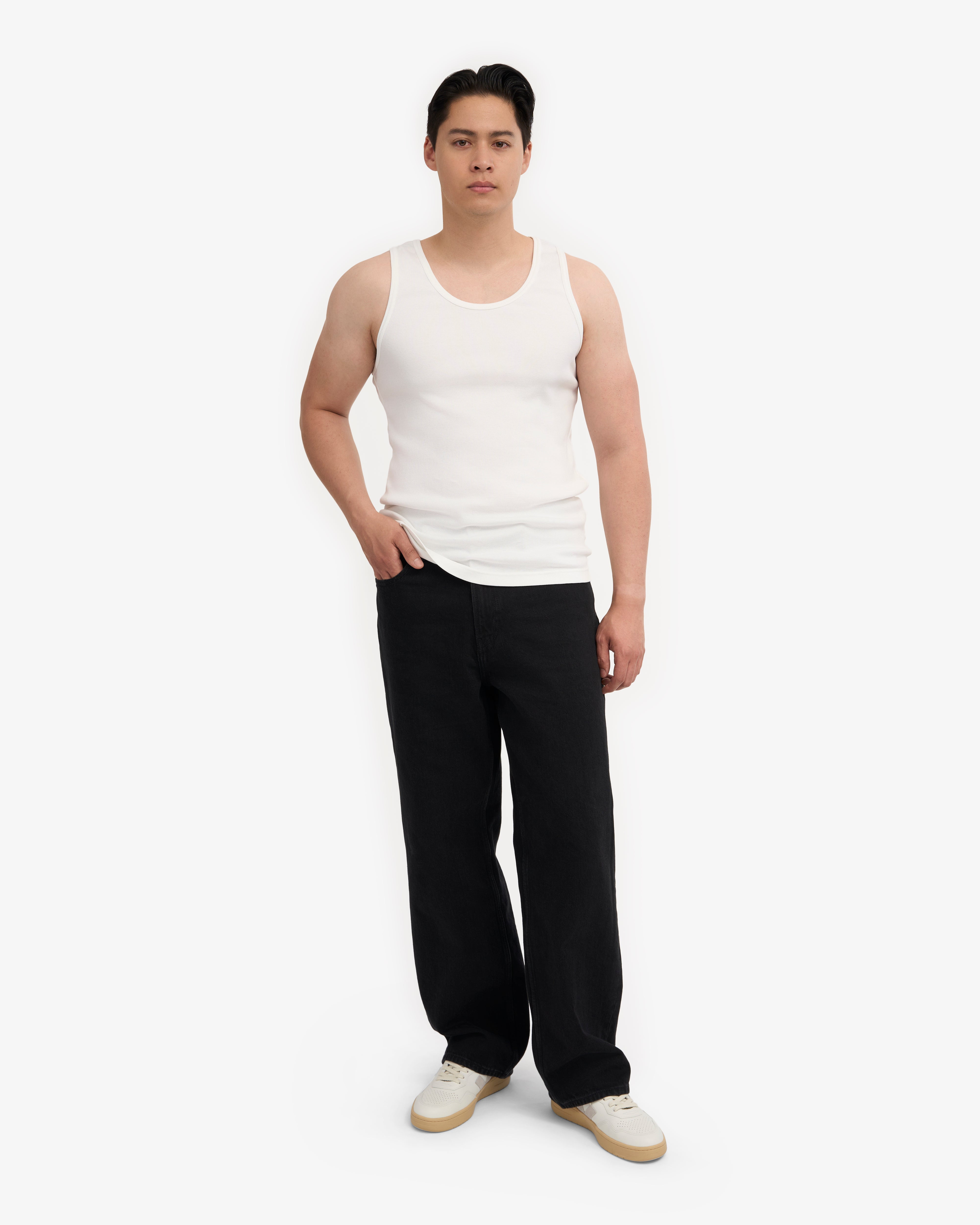 Organic Rib Tank Top - Optical White