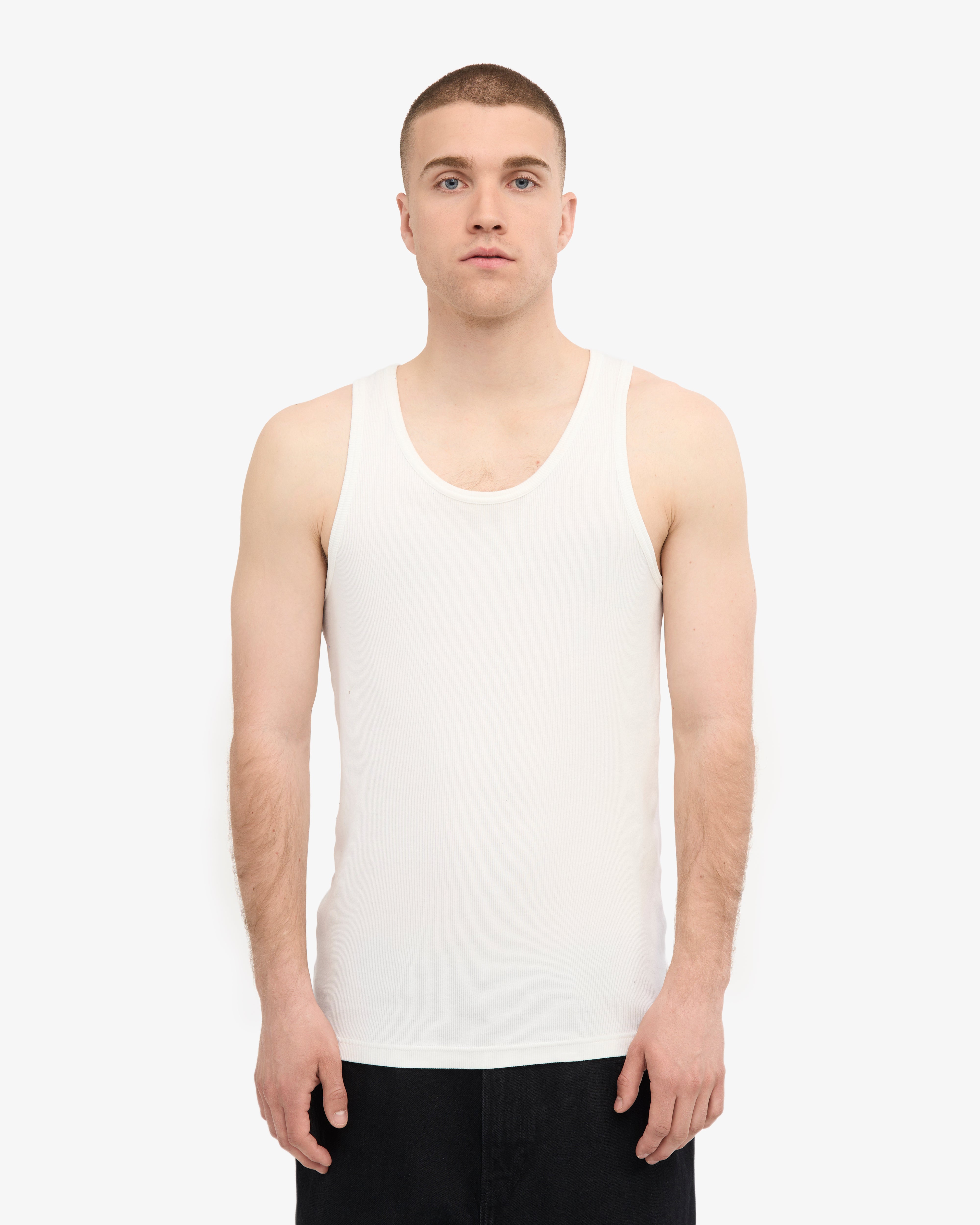 Organic Rib Tank Top - Optical White