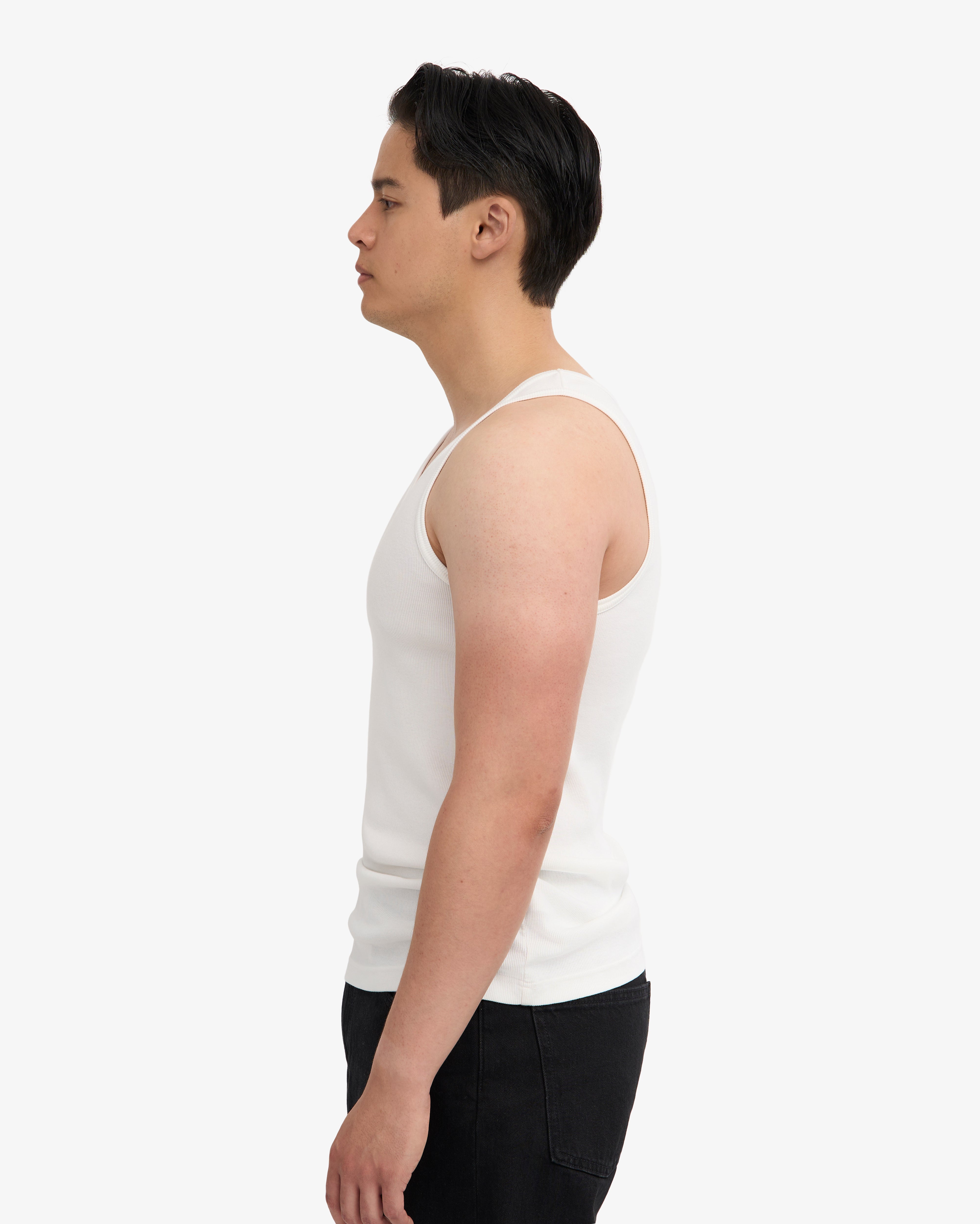 Organic Rib Tank Top - Optical White