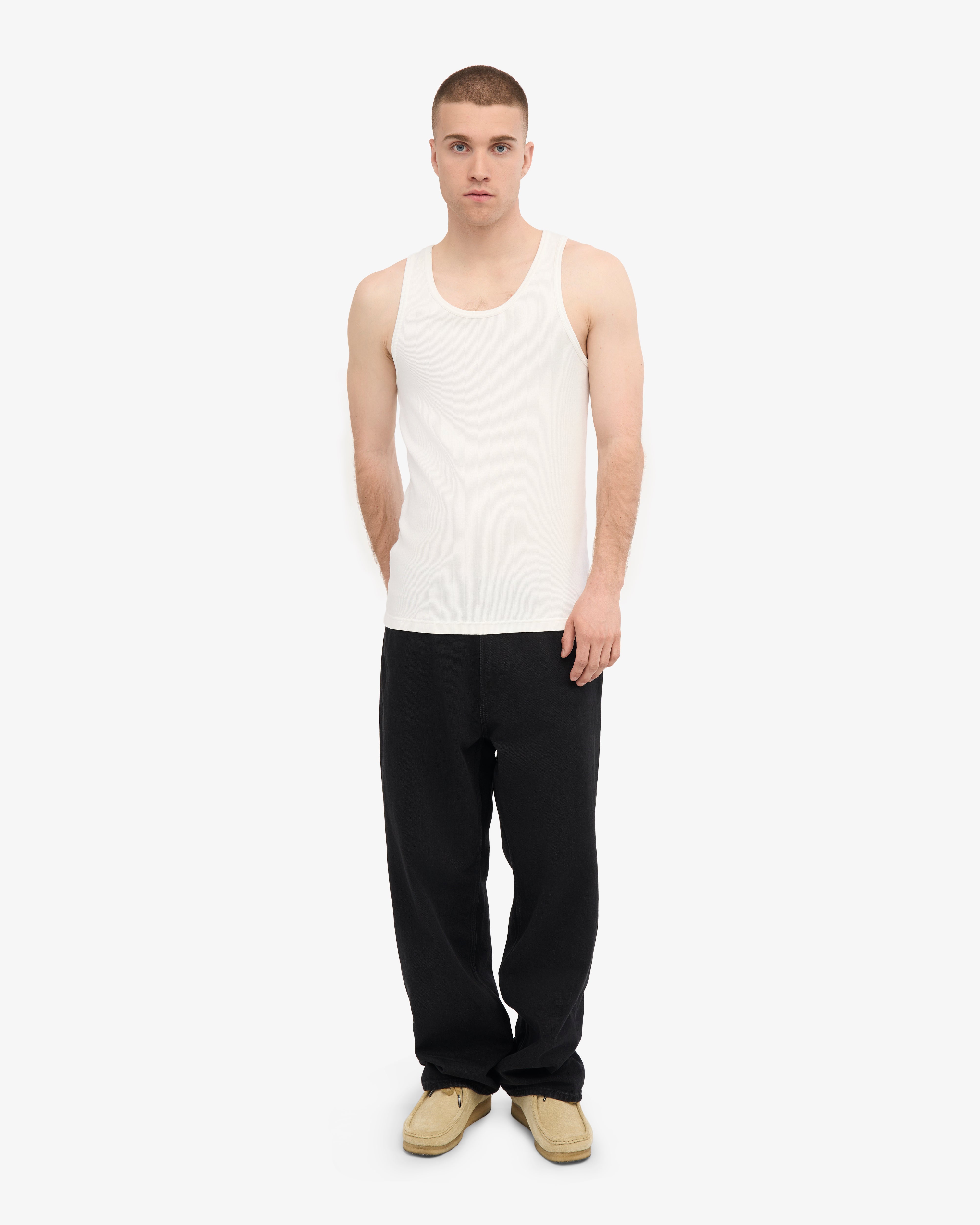 Organic Rib Tank Top - Optical White