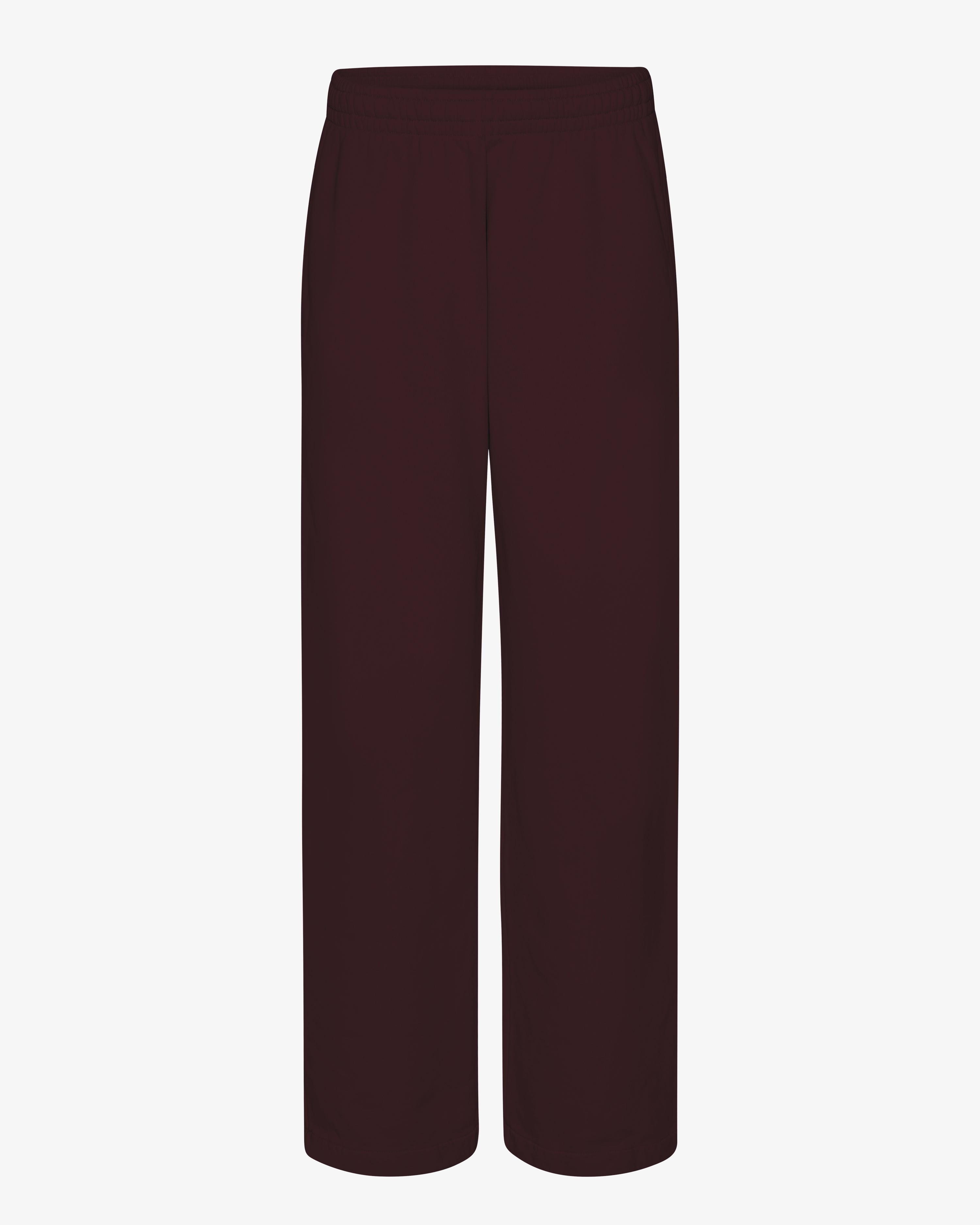 Organic Straight Leg Sweatpants - Oxblood Red