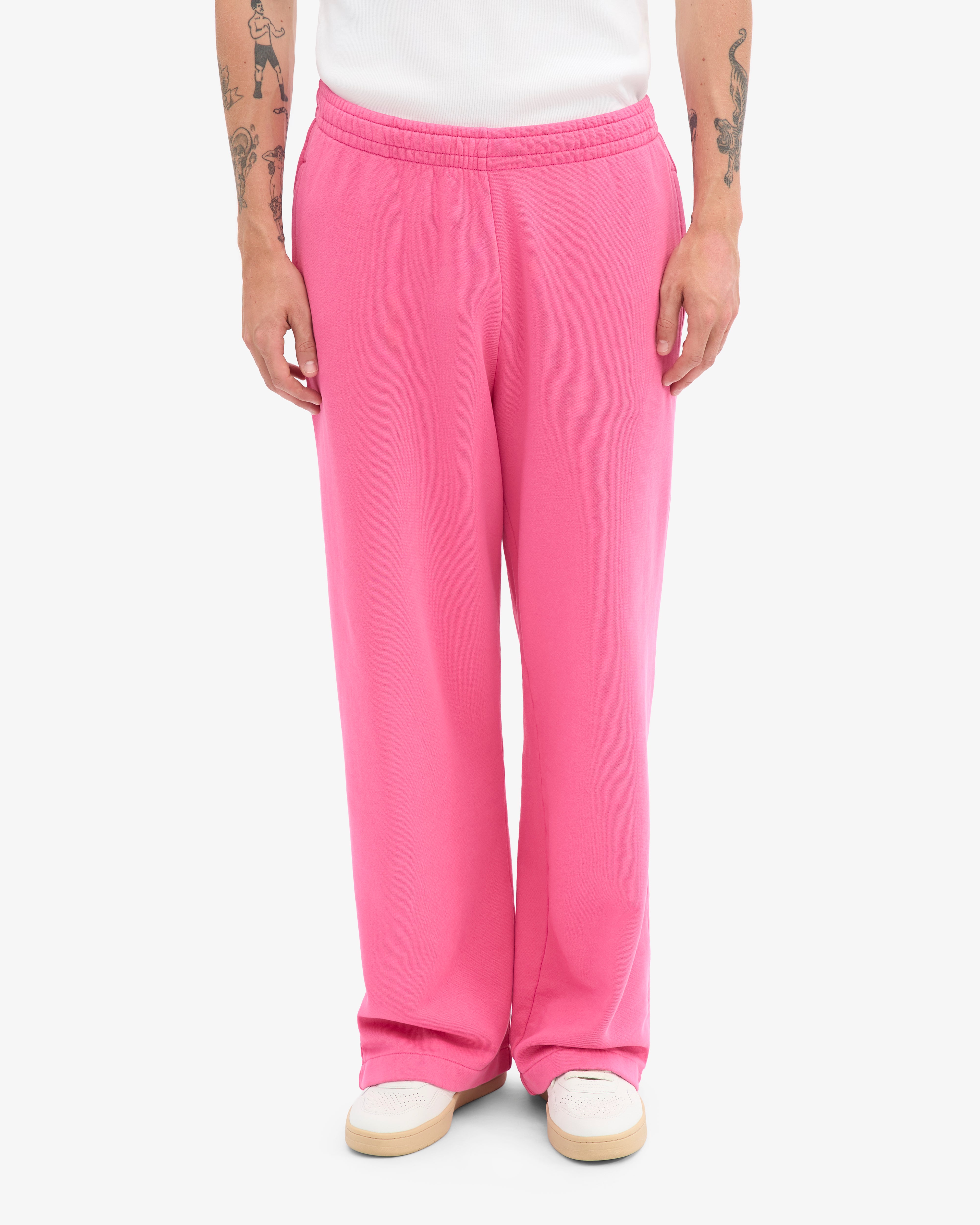 Organic Straight Leg Sweatpants - Bubblegum Pink