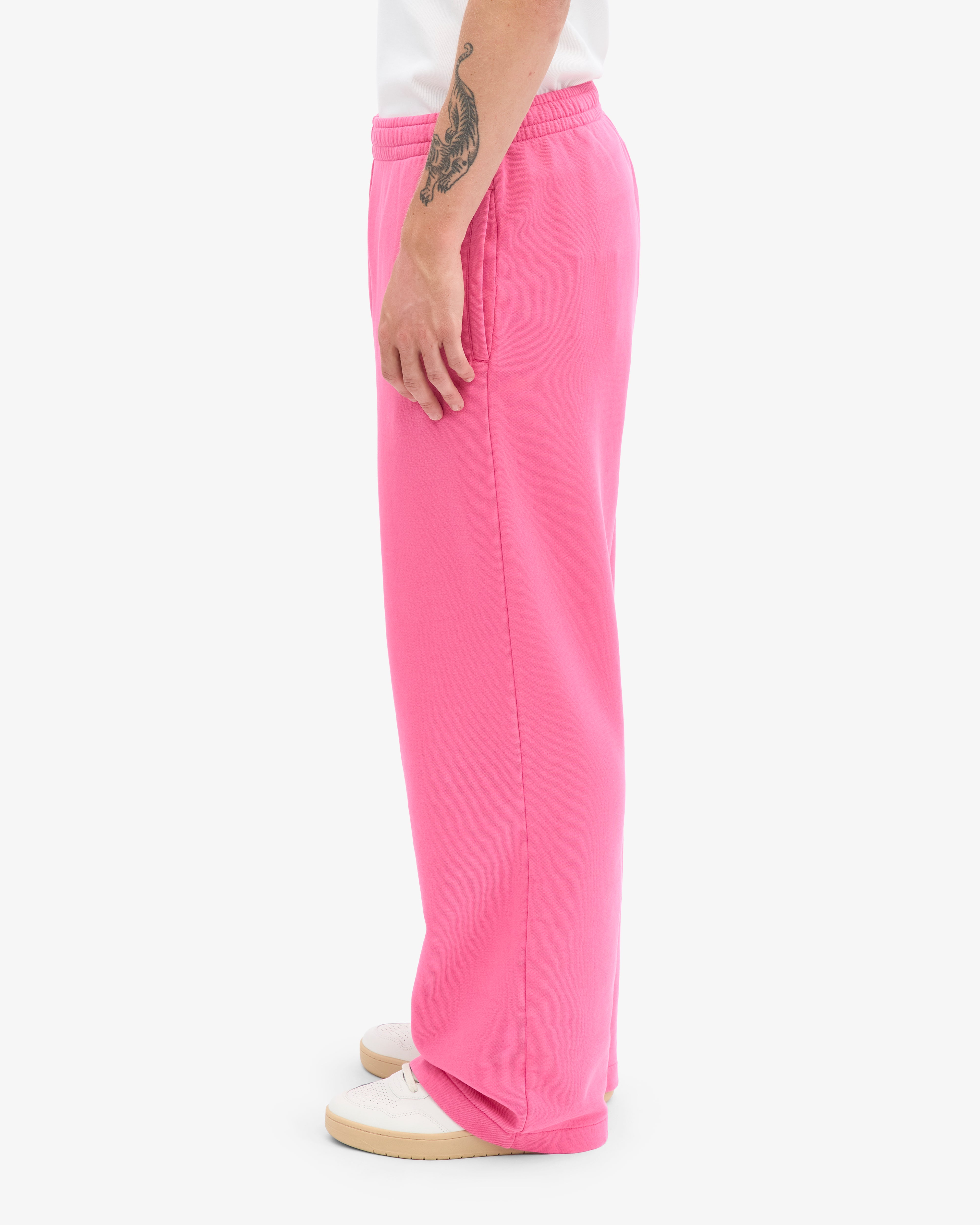Organic Straight Leg Sweatpants - Bubblegum Pink