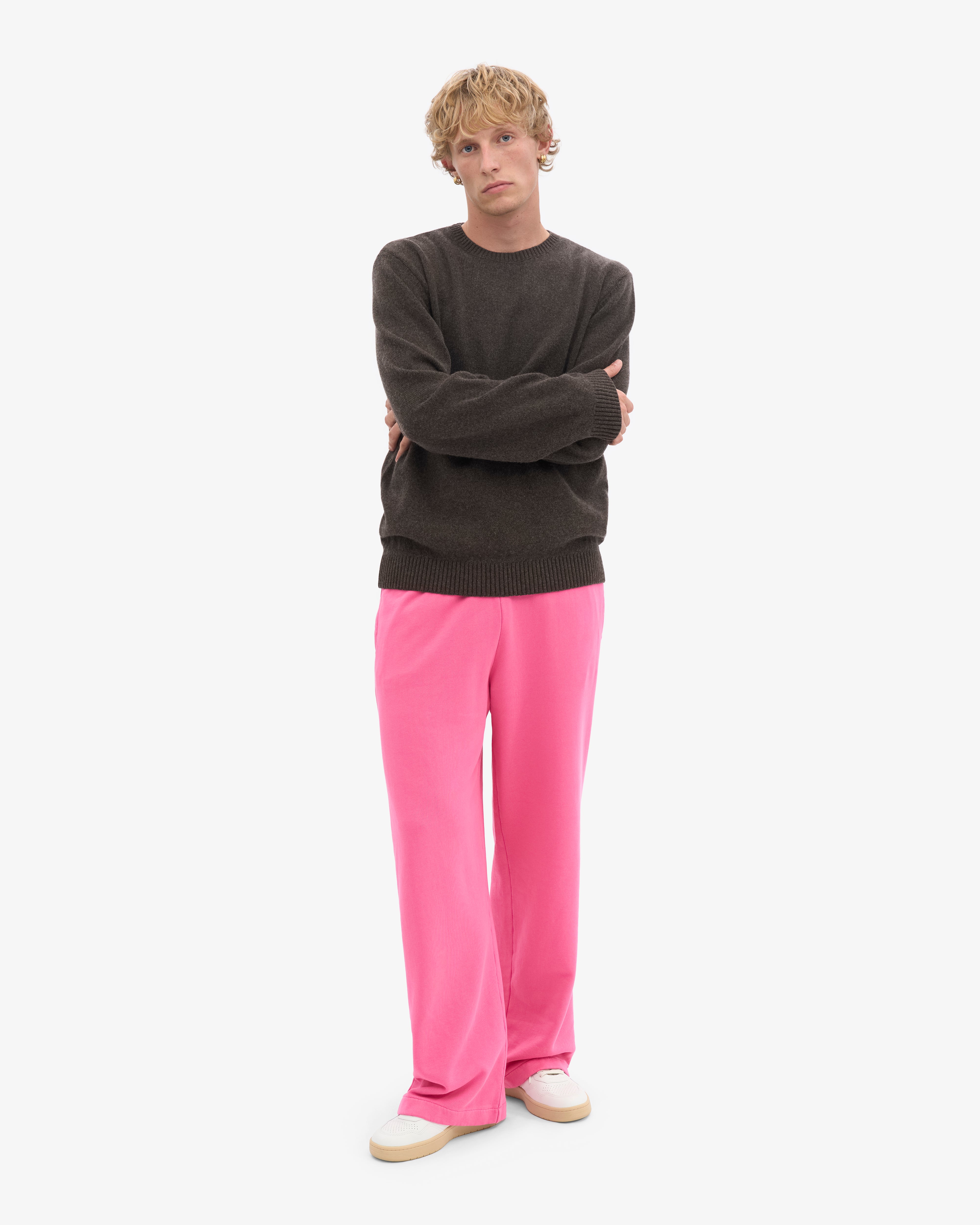 Organic Straight Leg Sweatpants - Bubblegum Pink