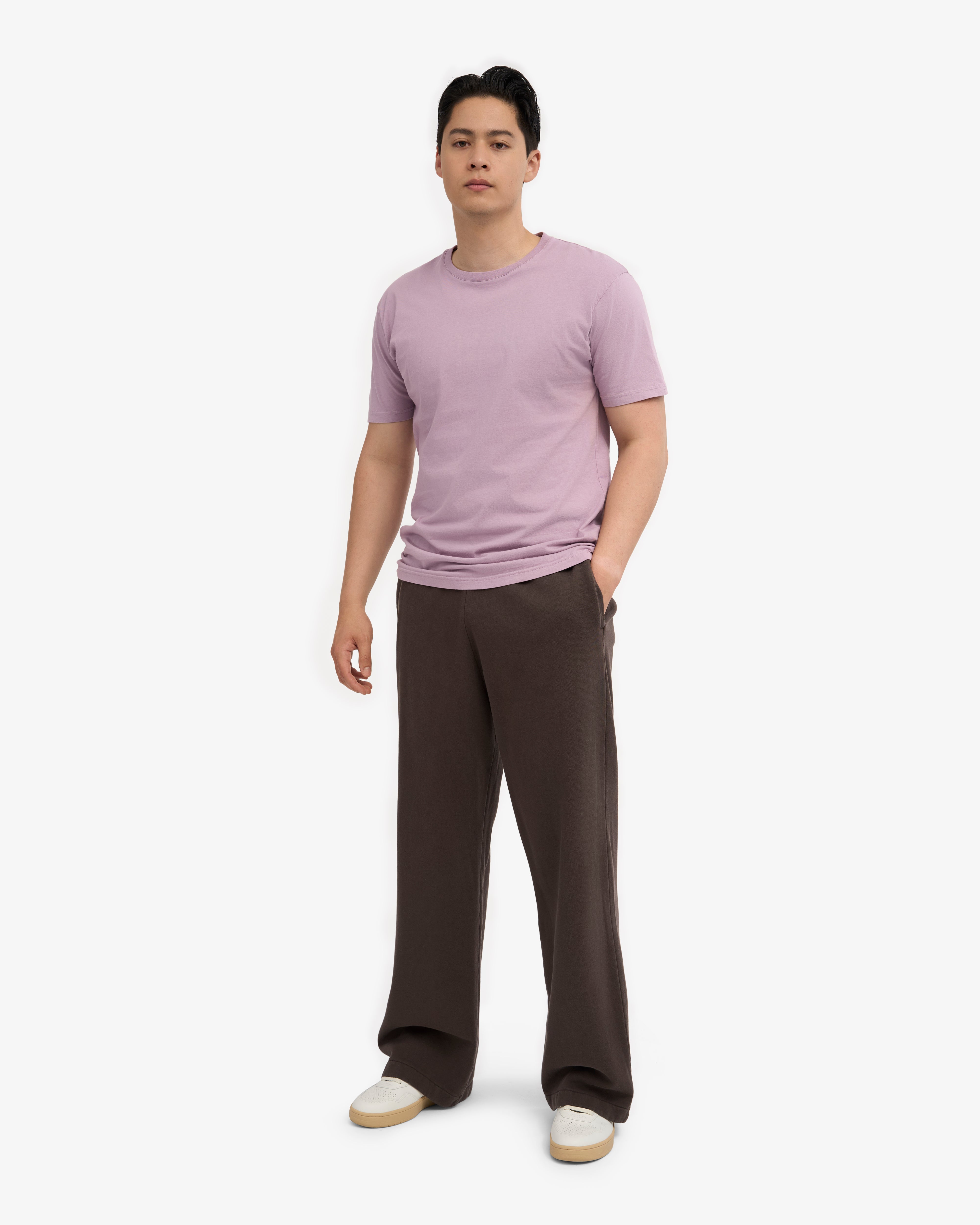 Organic Straight Leg Sweatpants - Coffee Brown