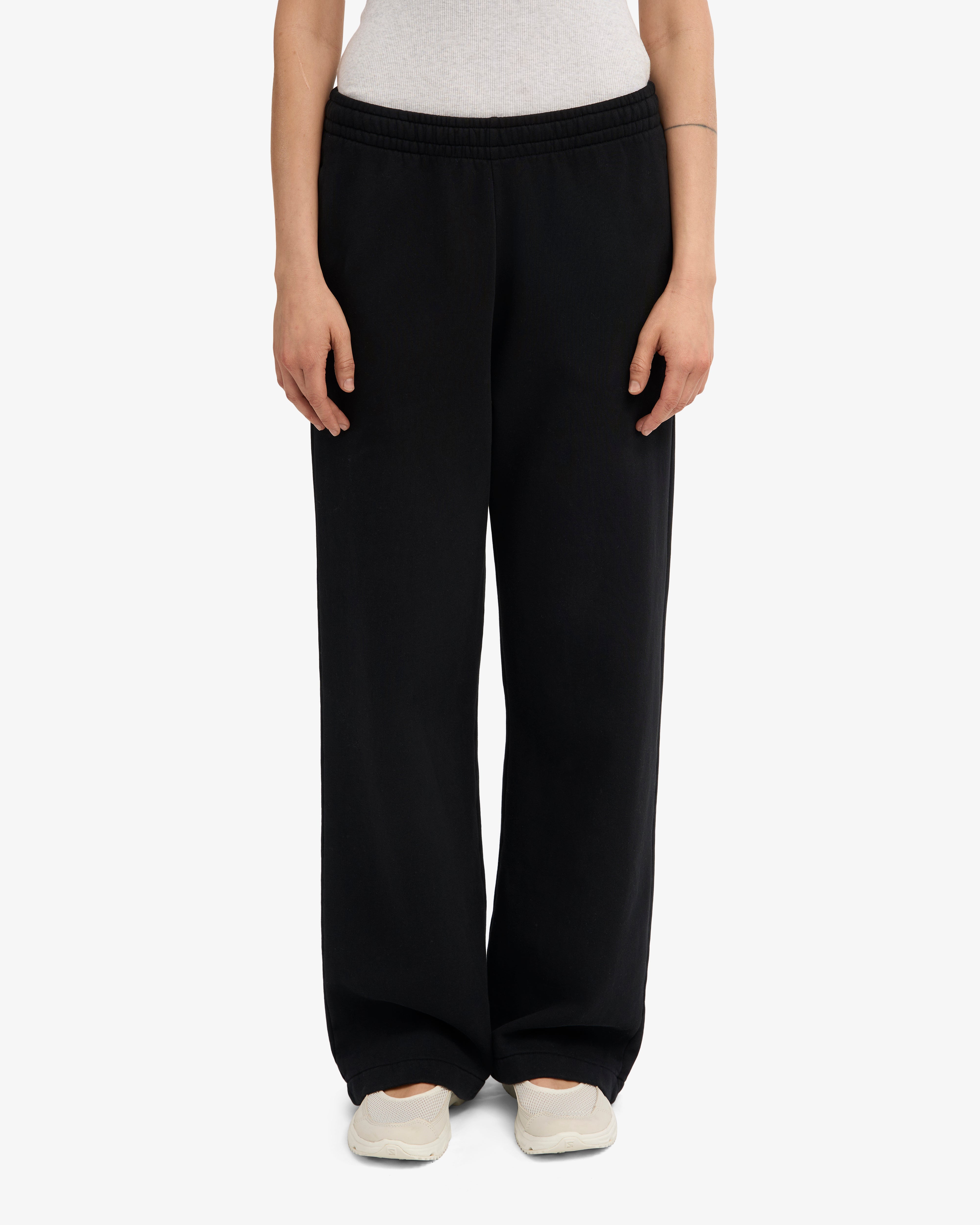 Organic Straight Leg Sweatpants - Deep Black