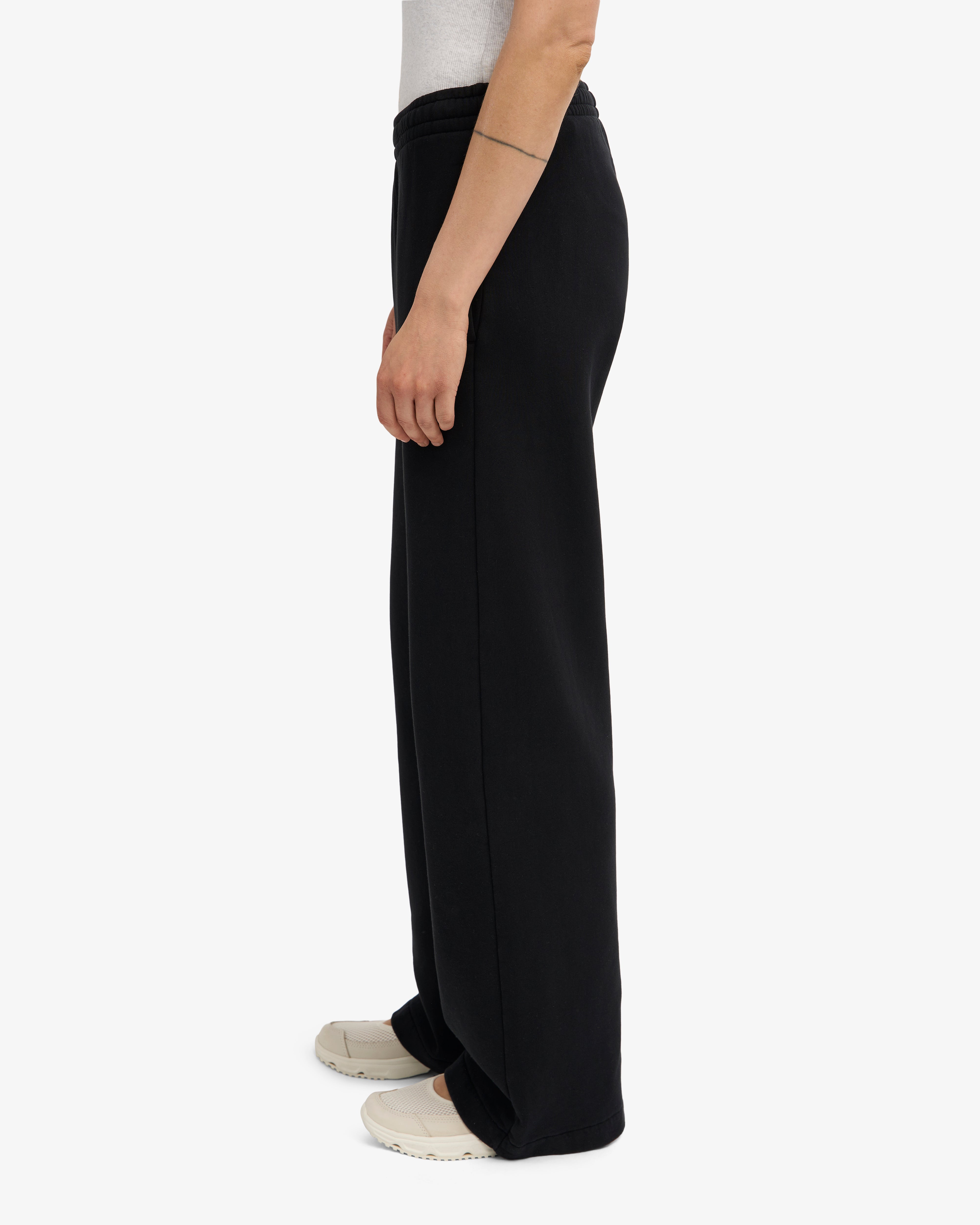 Organic Straight Leg Sweatpants - Deep Black