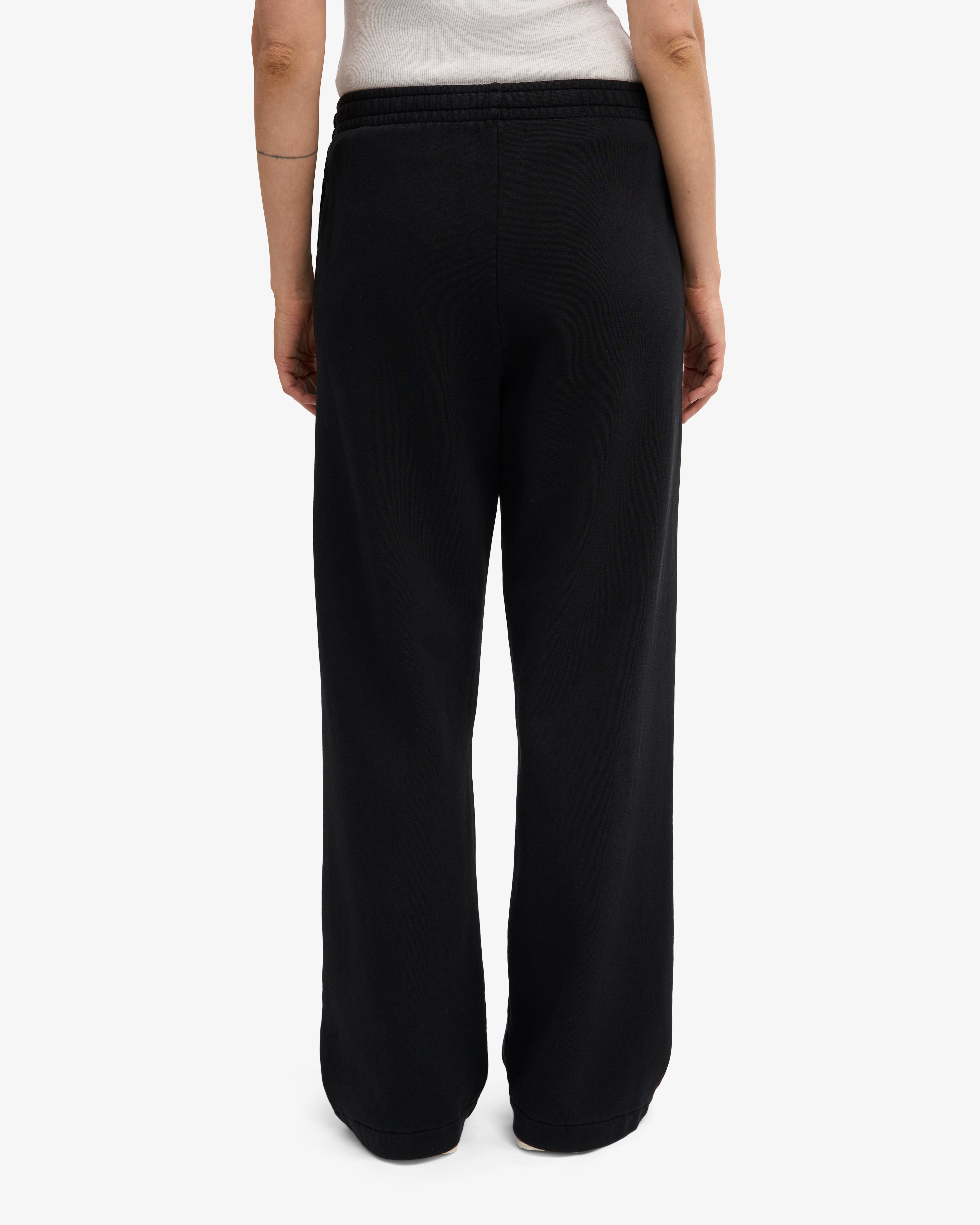 Organic Straight Leg Sweatpants - Deep Black