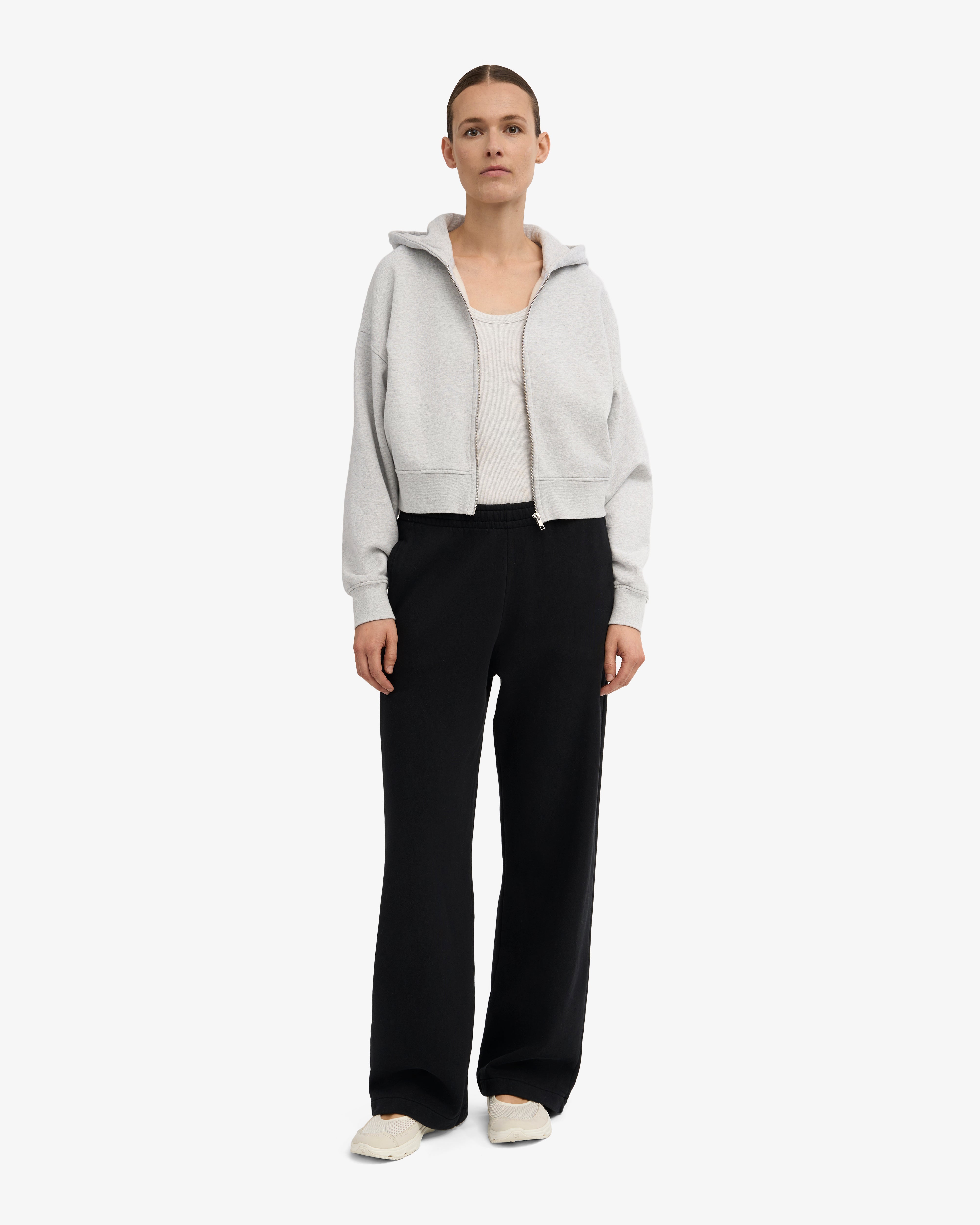Organic Straight Leg Sweatpants - Deep Black
