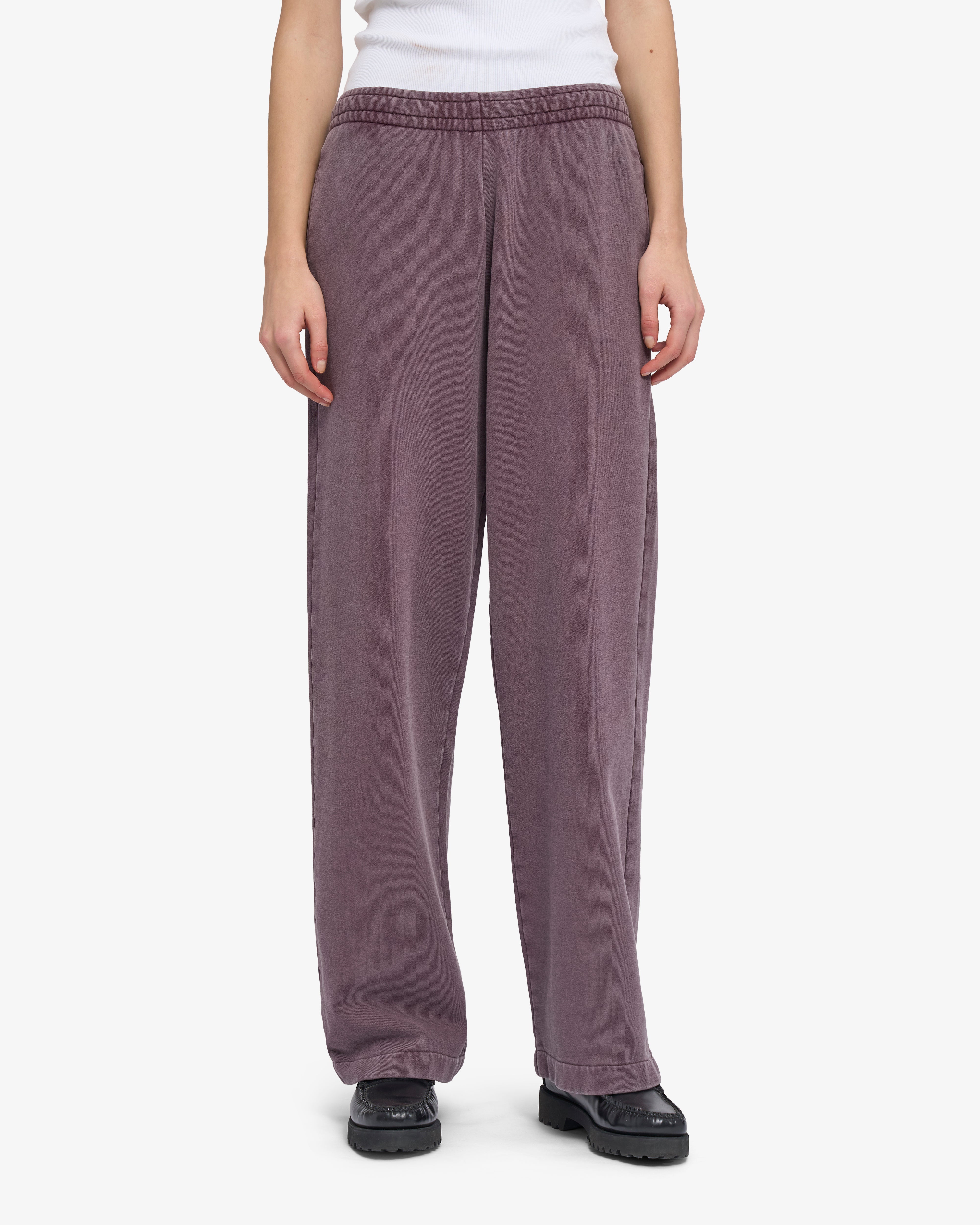 Organic Straight Leg Sweatpants - Faded Grape