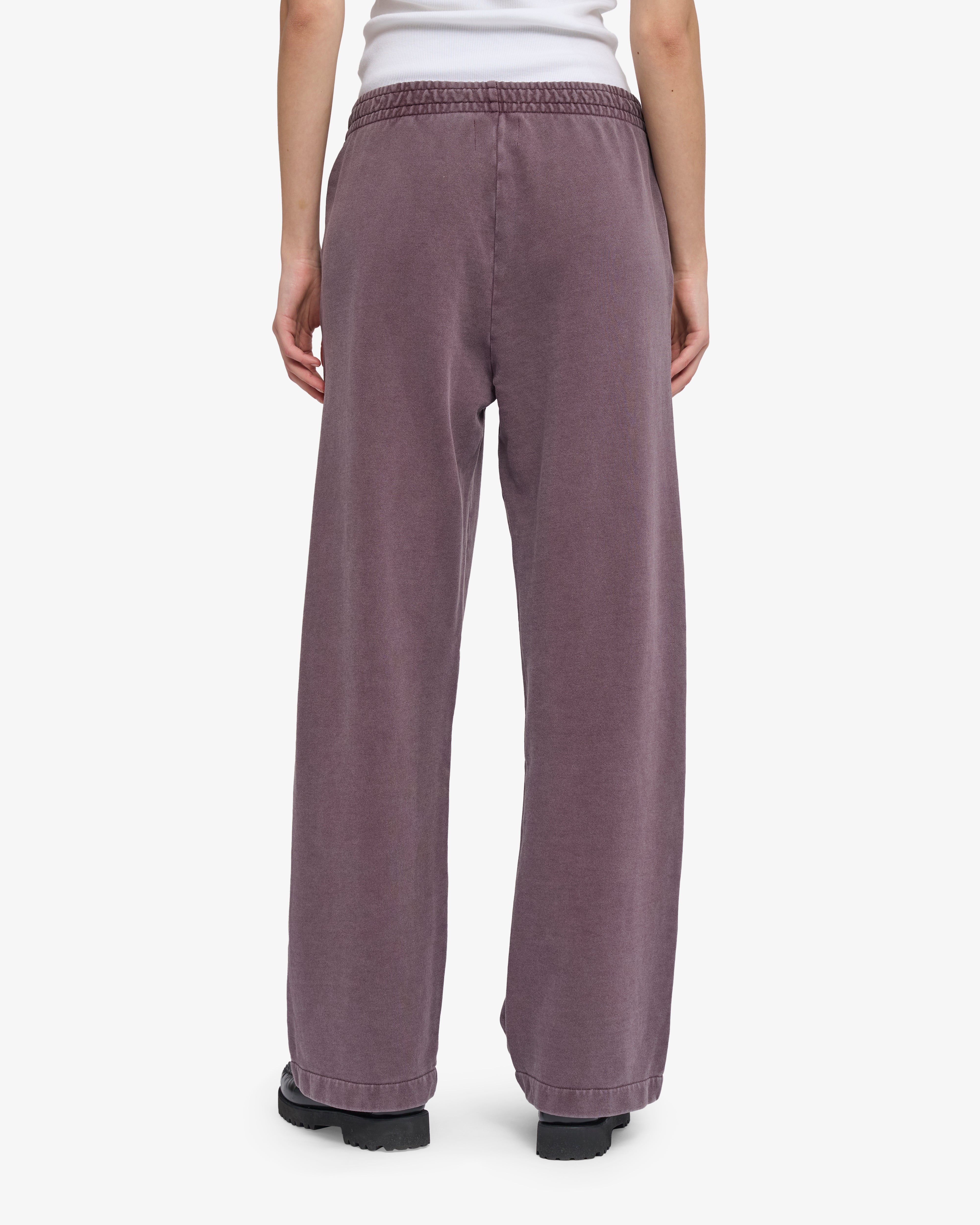 Organic Straight Leg Sweatpants - Faded Grape