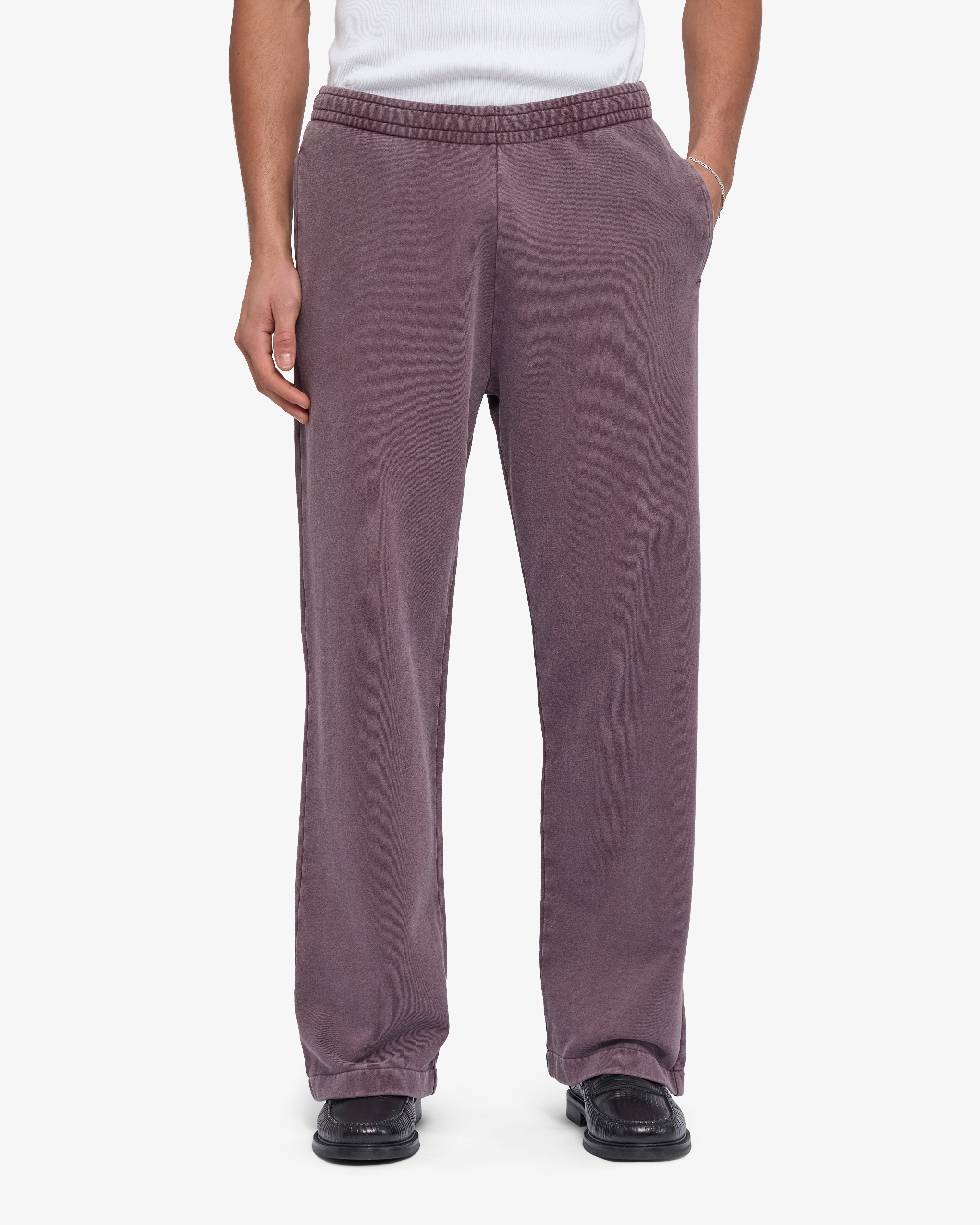 Organic Straight Leg Sweatpants - Faded Grape