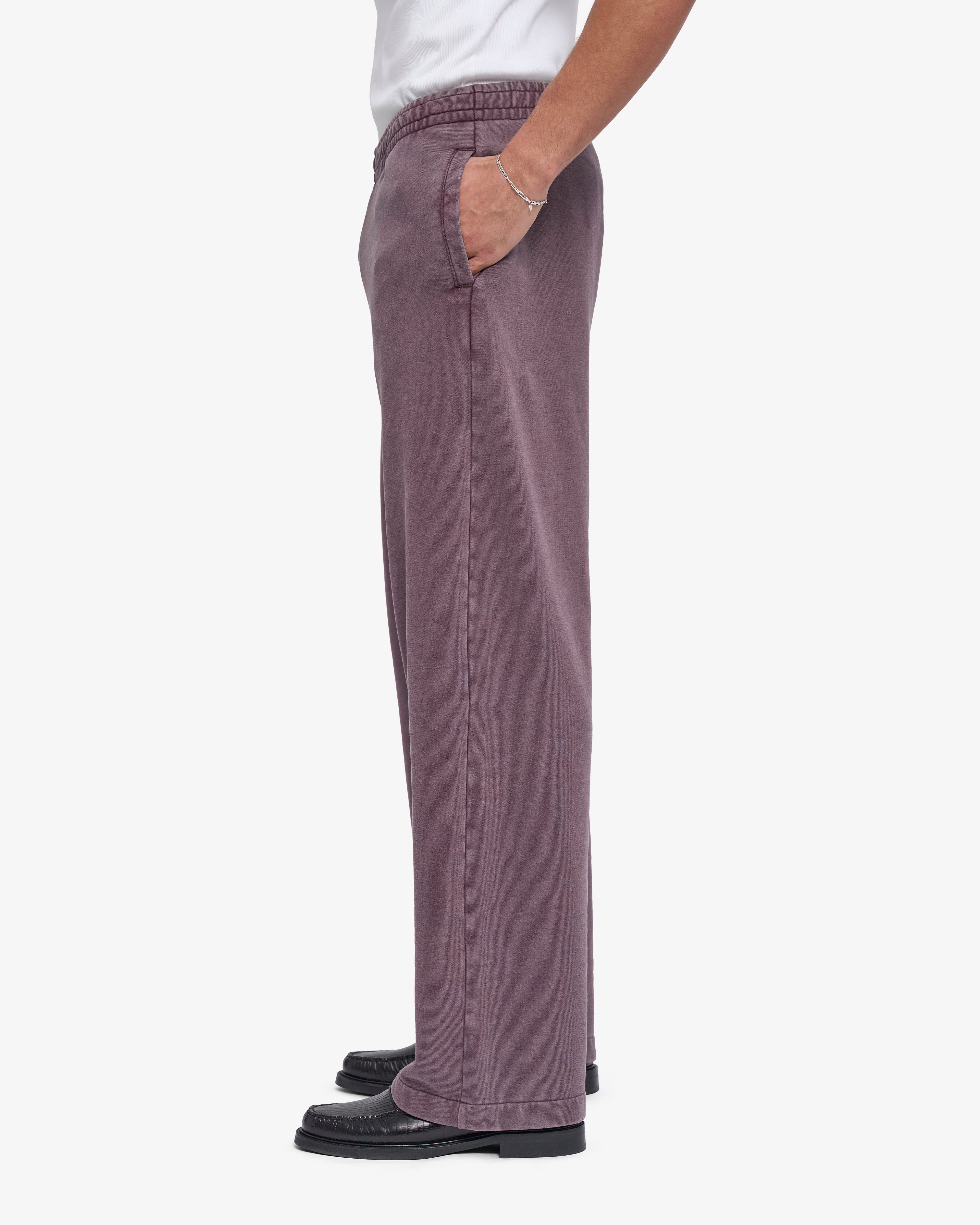 Organic Straight Leg Sweatpants - Faded Grape