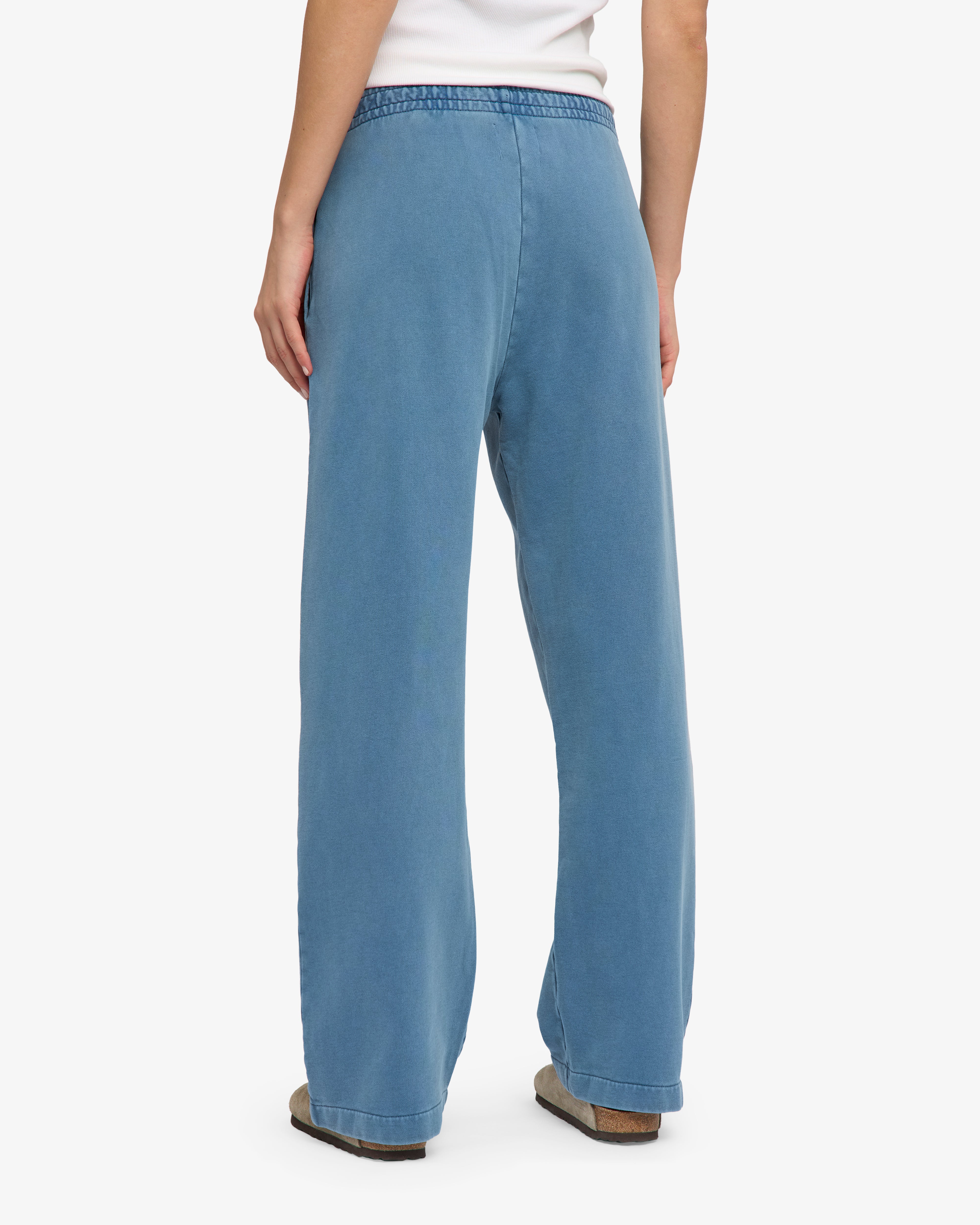 Organic Straight Leg Sweatpants - Faded Indigo