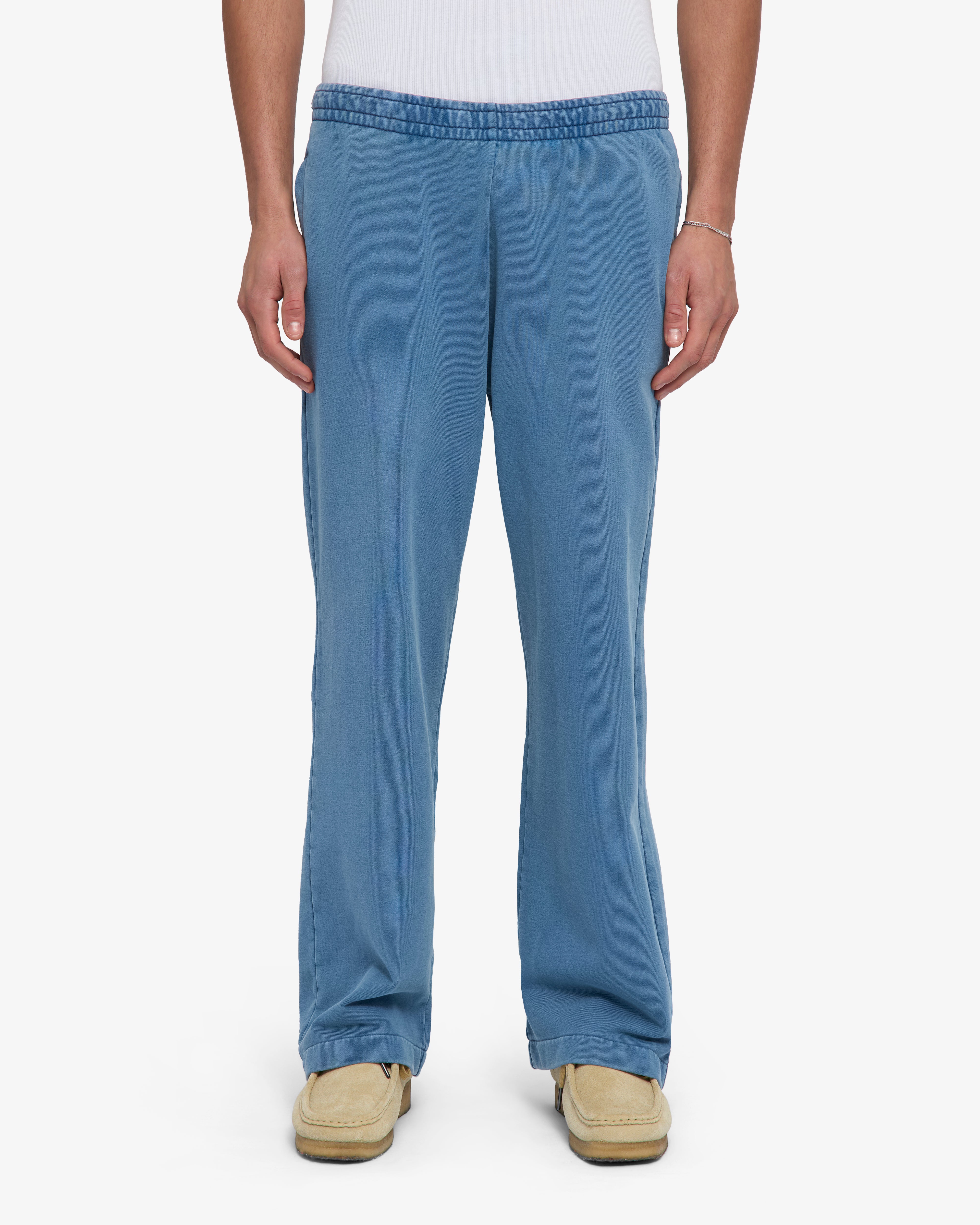 Organic Straight Leg Sweatpants - Faded Indigo