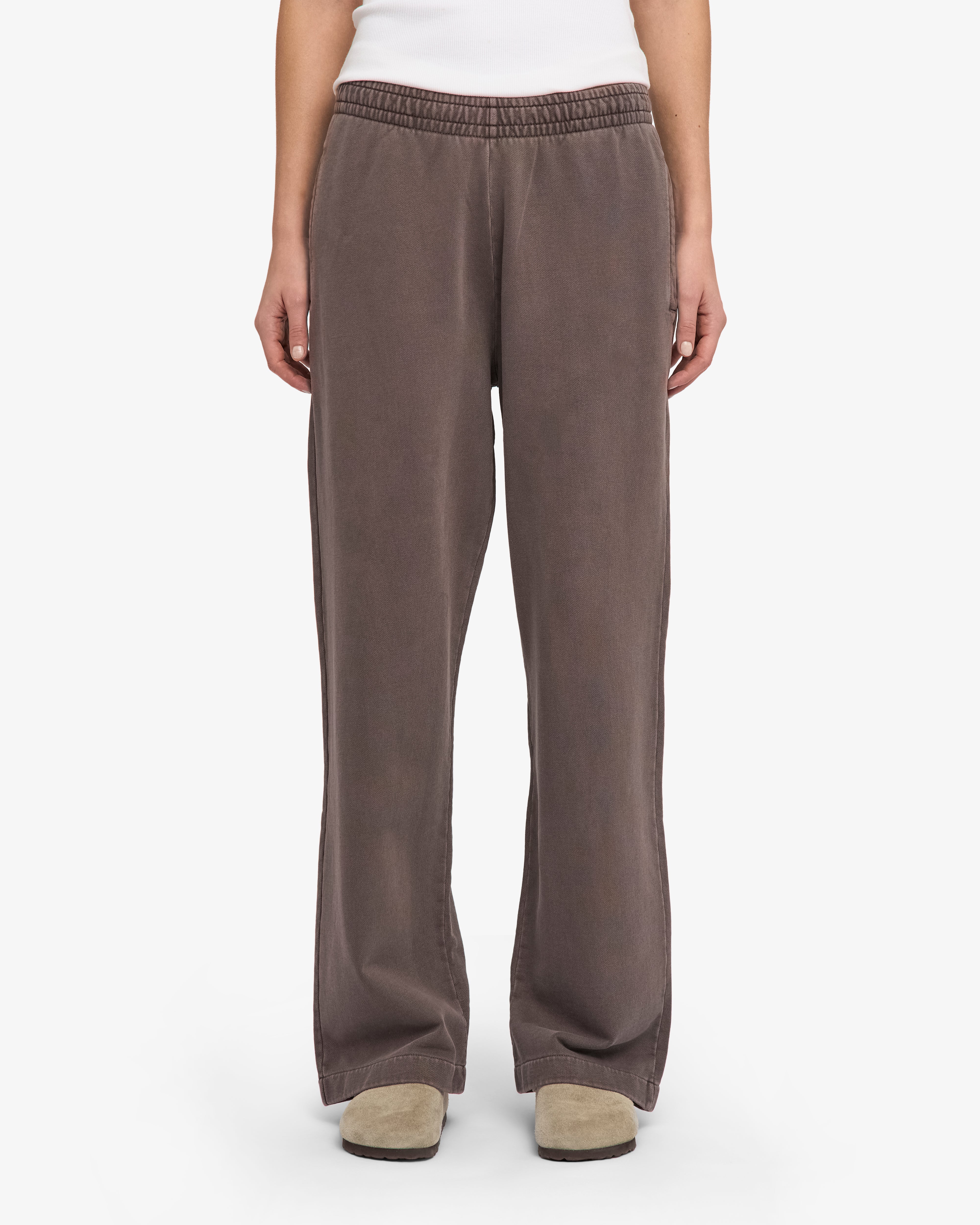 Organic Straight Leg Sweatpants - Faded Mud