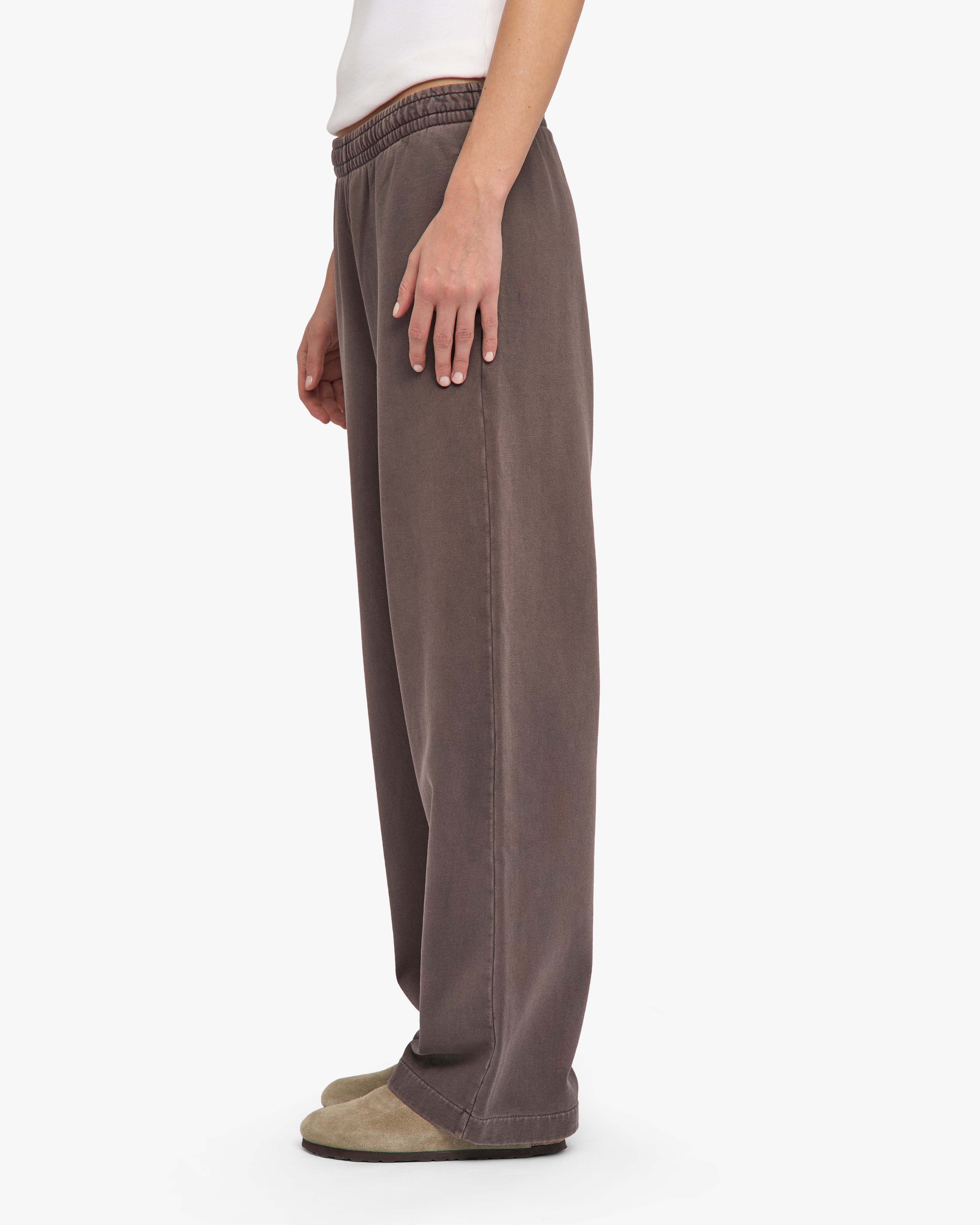 Organic Straight Leg Sweatpants - Faded Mud