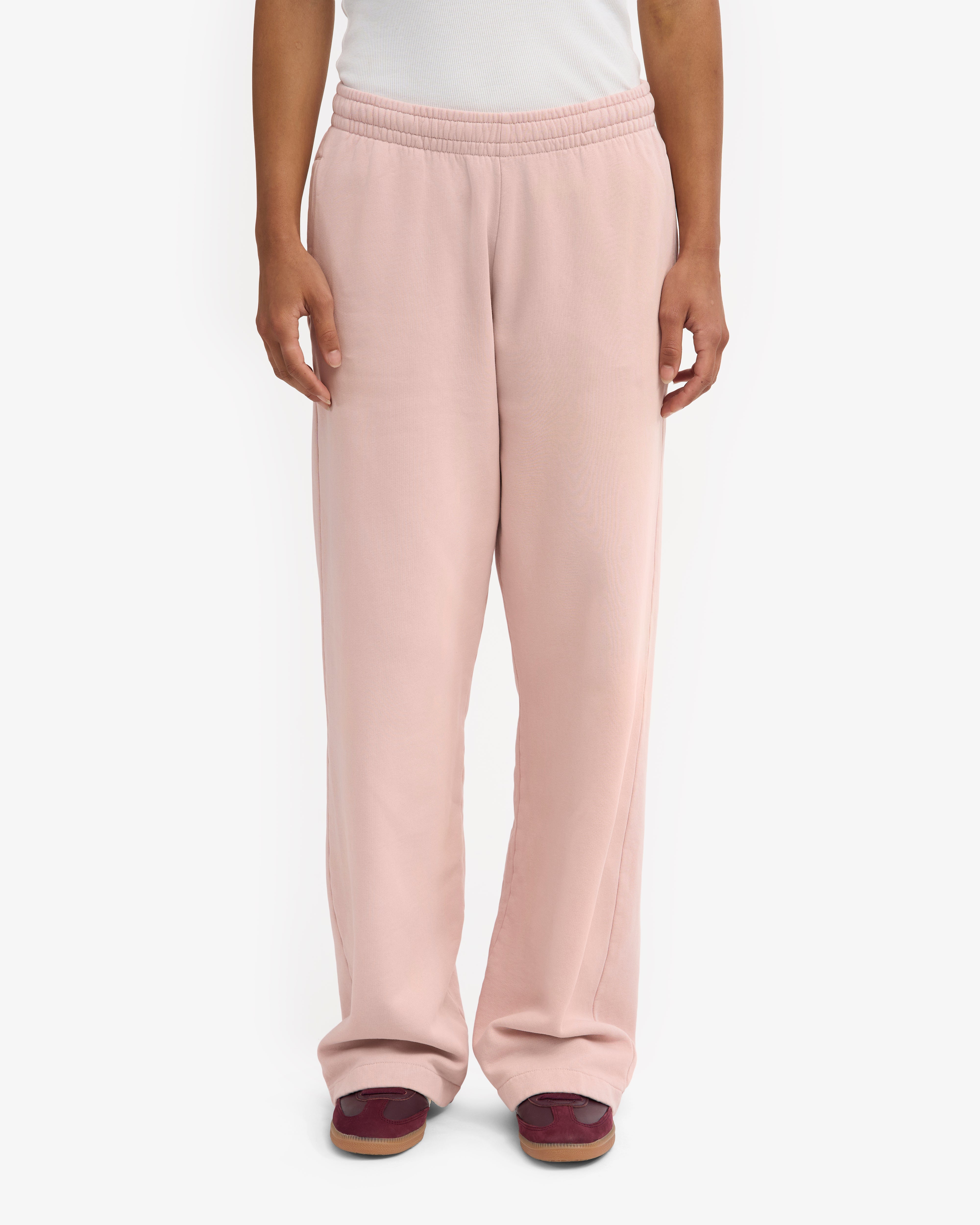 Organic Straight Leg Sweatpants - Faded Pink