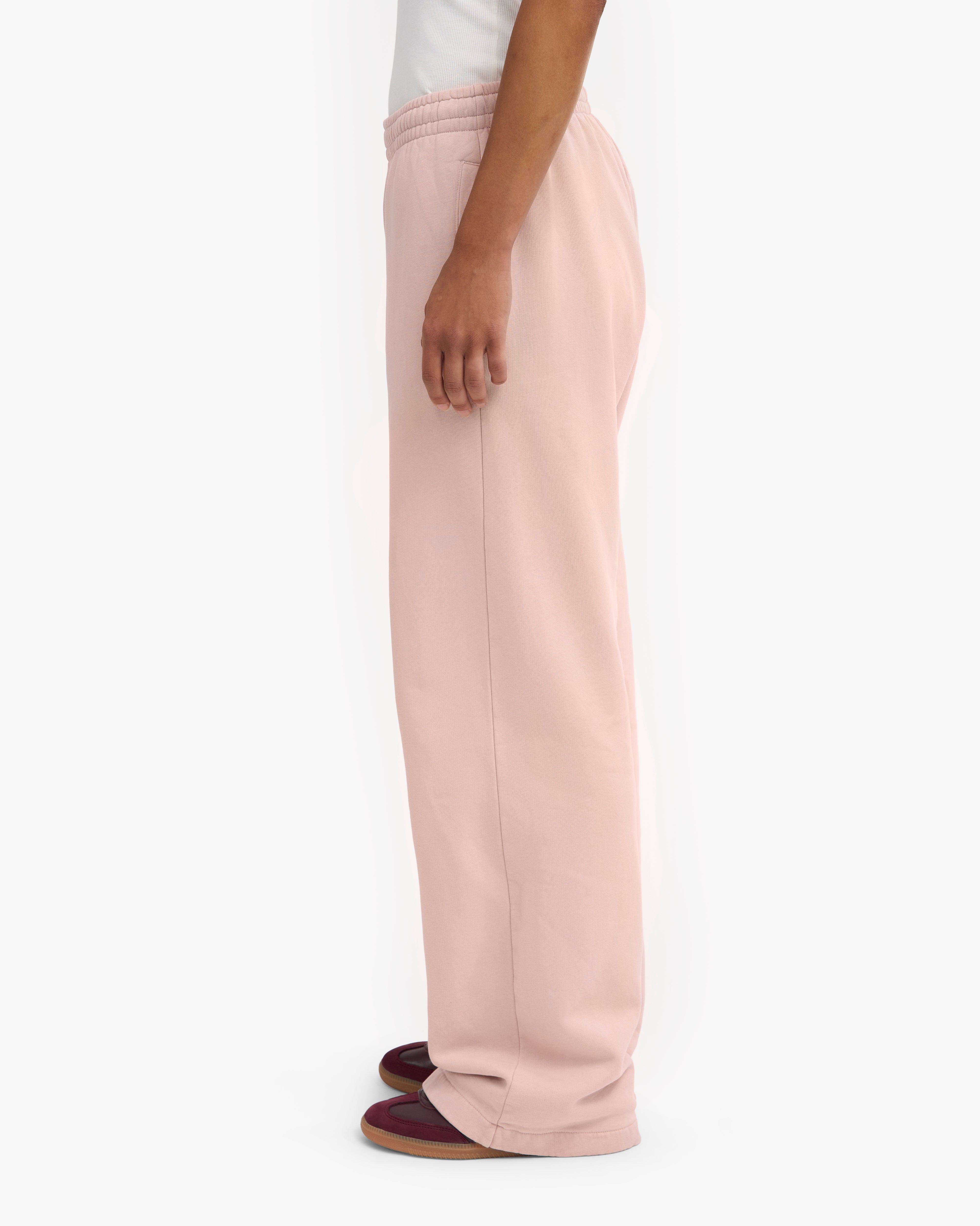 Organic Straight Leg Sweatpants - Faded Pink