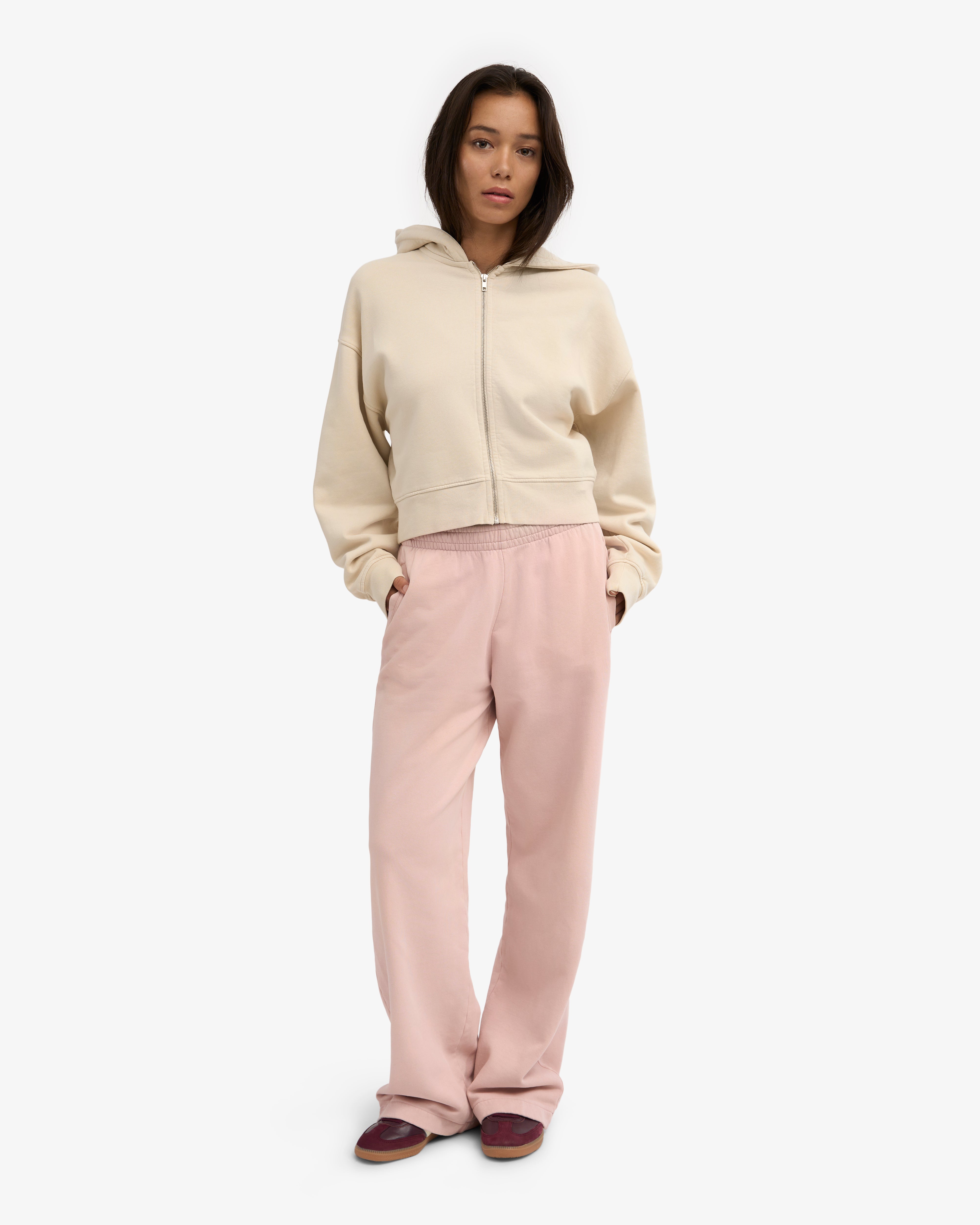 Organic Straight Leg Sweatpants - Faded Pink