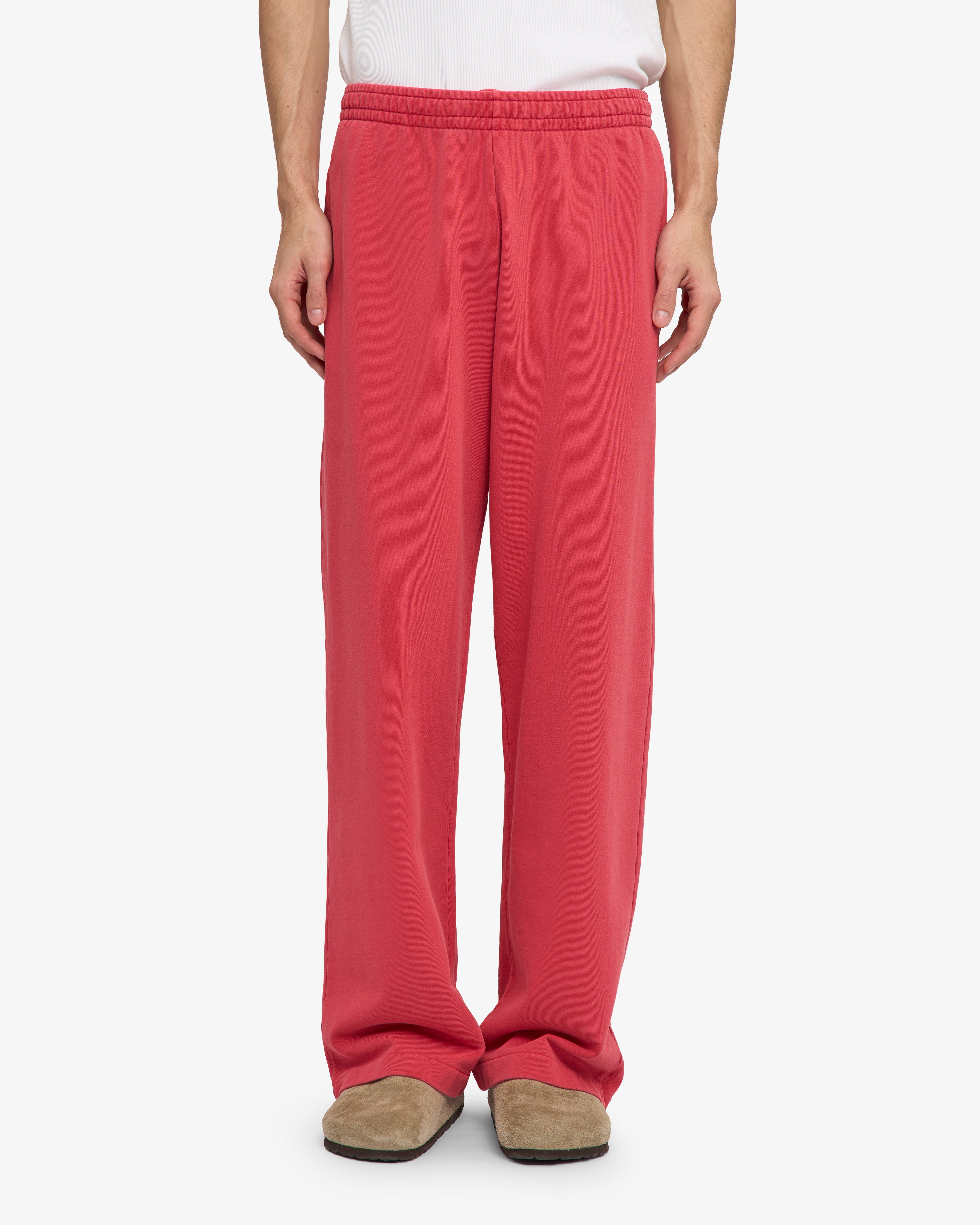Organic Straight Leg Sweatpants - Faded Red