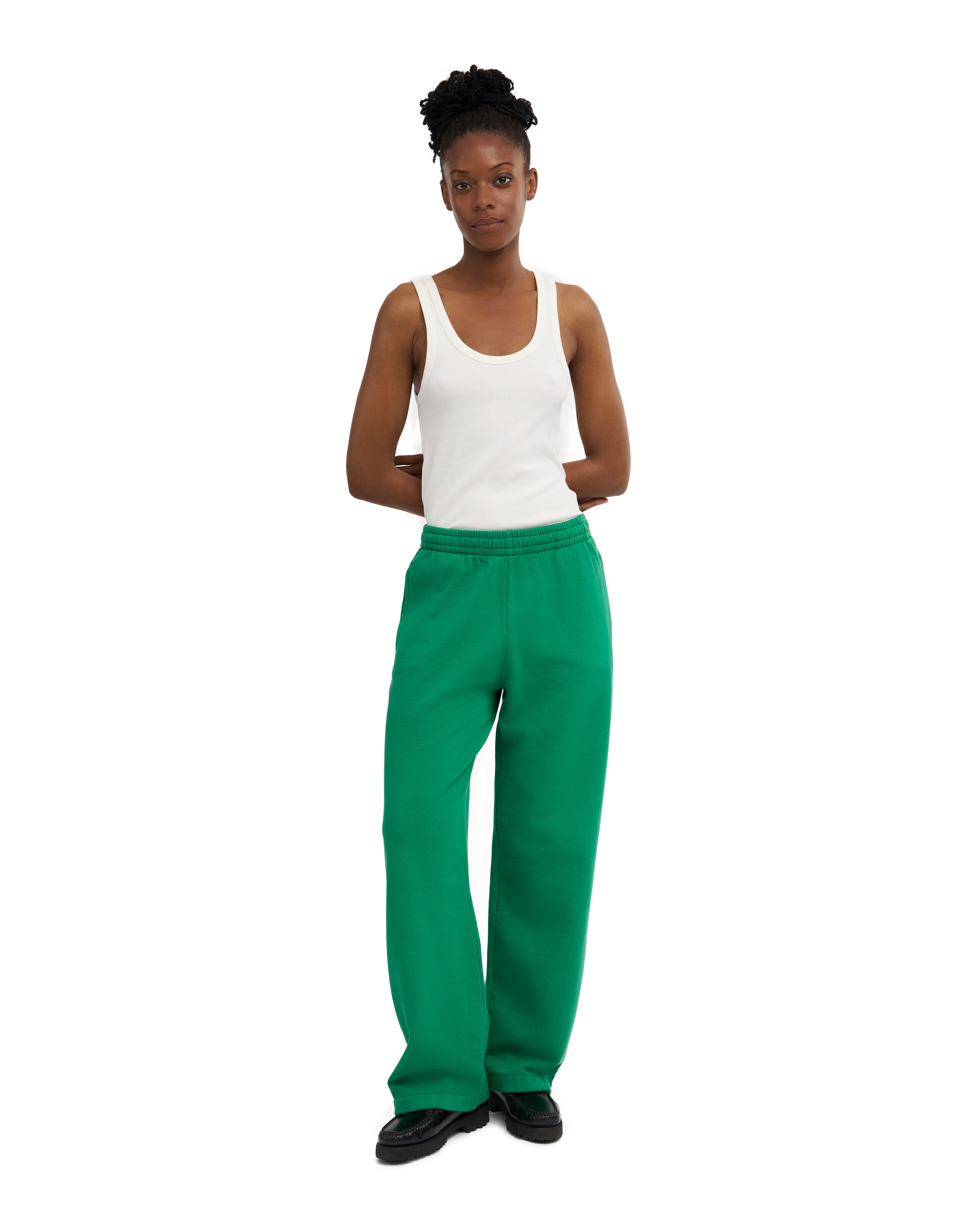 Organic Straight Leg Sweatpants - Kelly Green