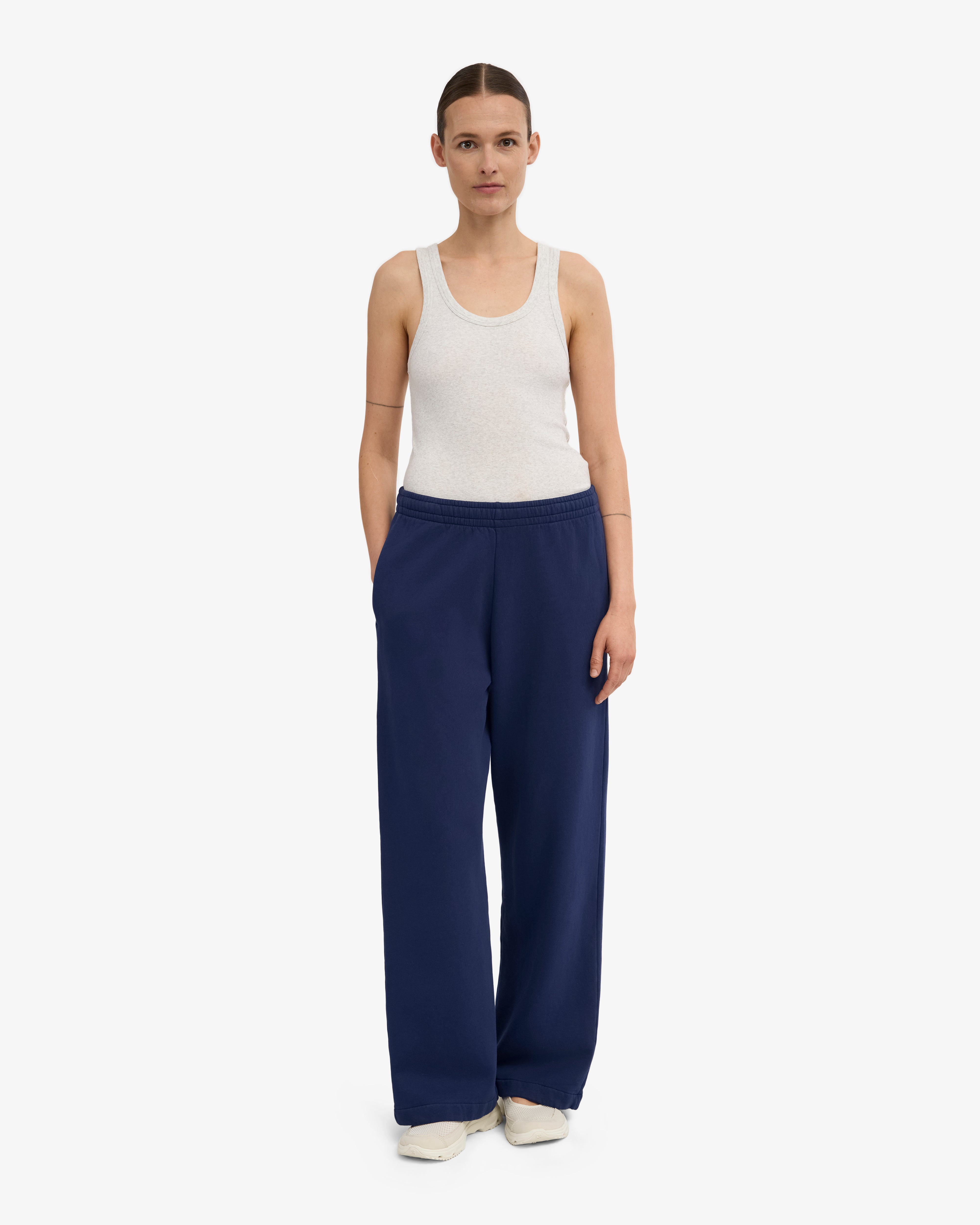 Organic Straight Leg Sweatpants - Marine Blue