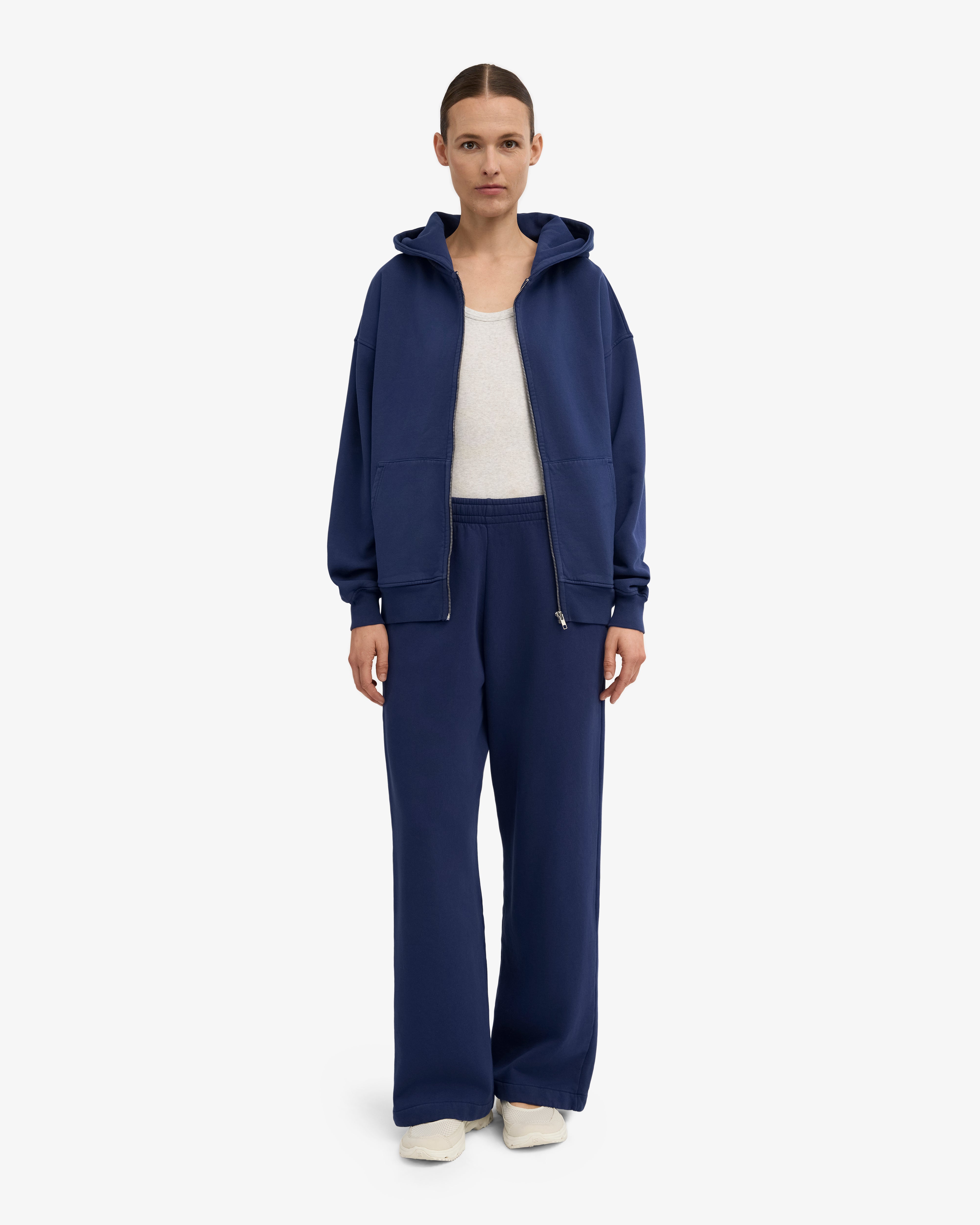 Organic Straight Leg Sweatpants - Marine Blue