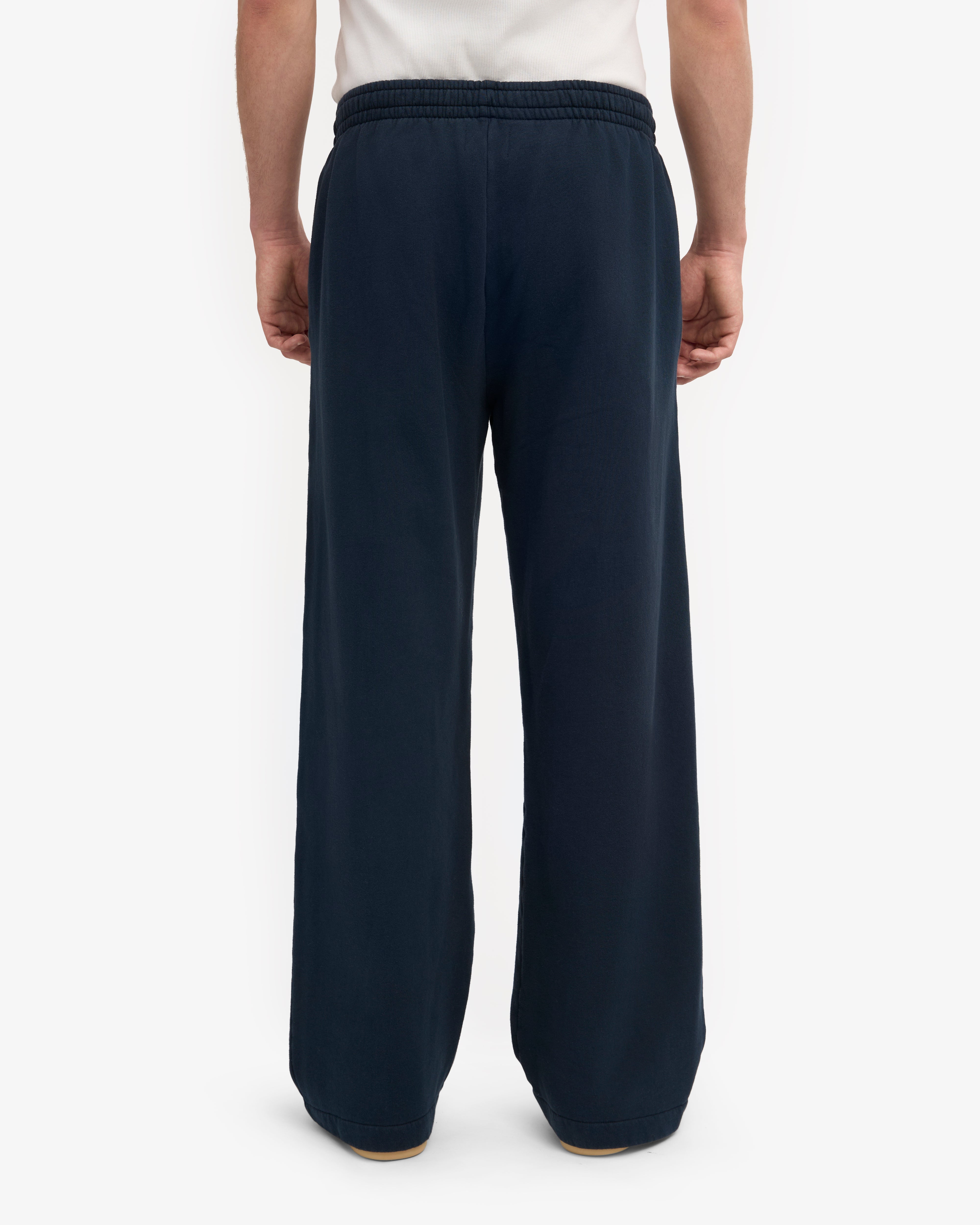 Organic Straight Leg Sweatpants - Navy Blue