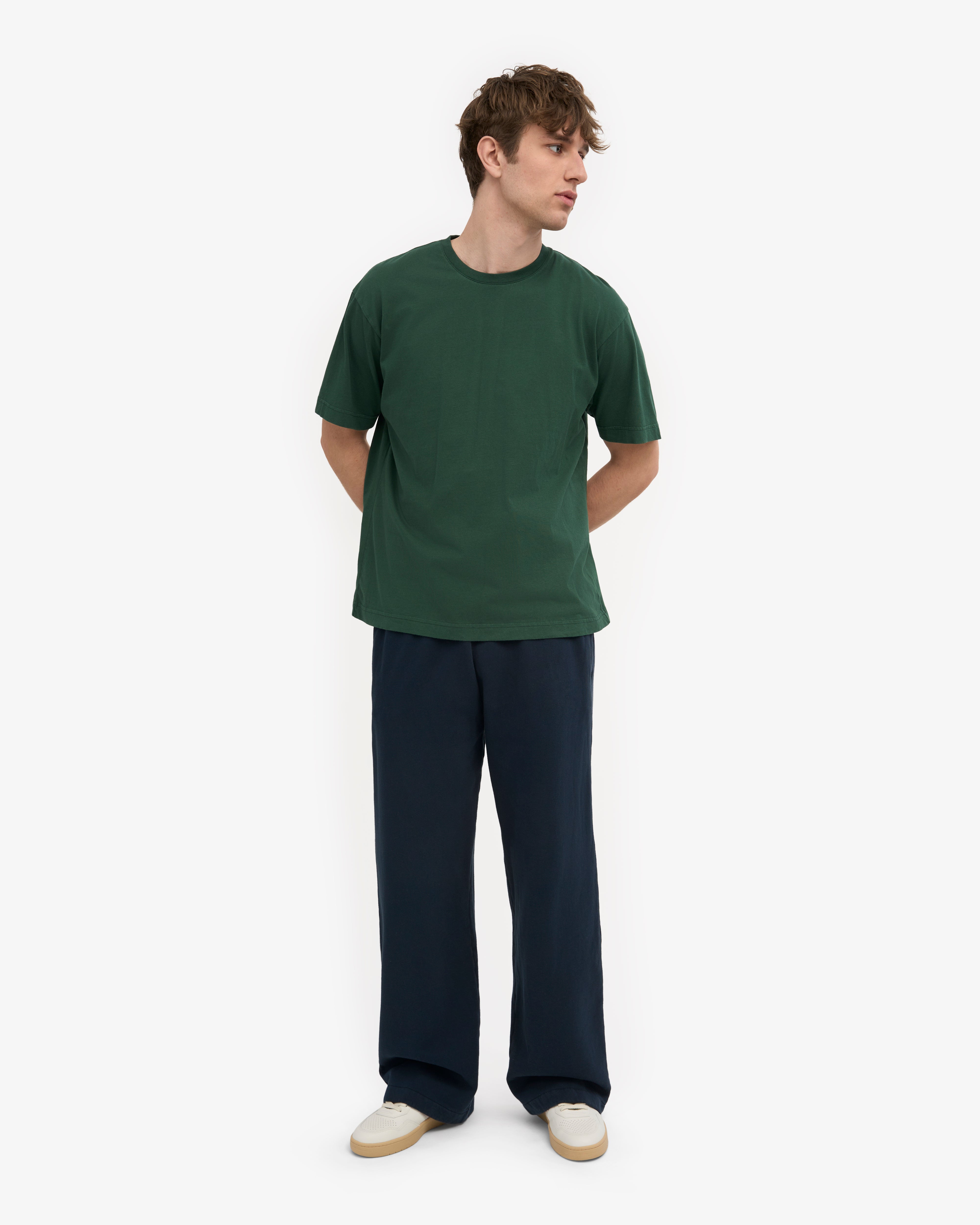 Organic Straight Leg Sweatpants - Navy Blue