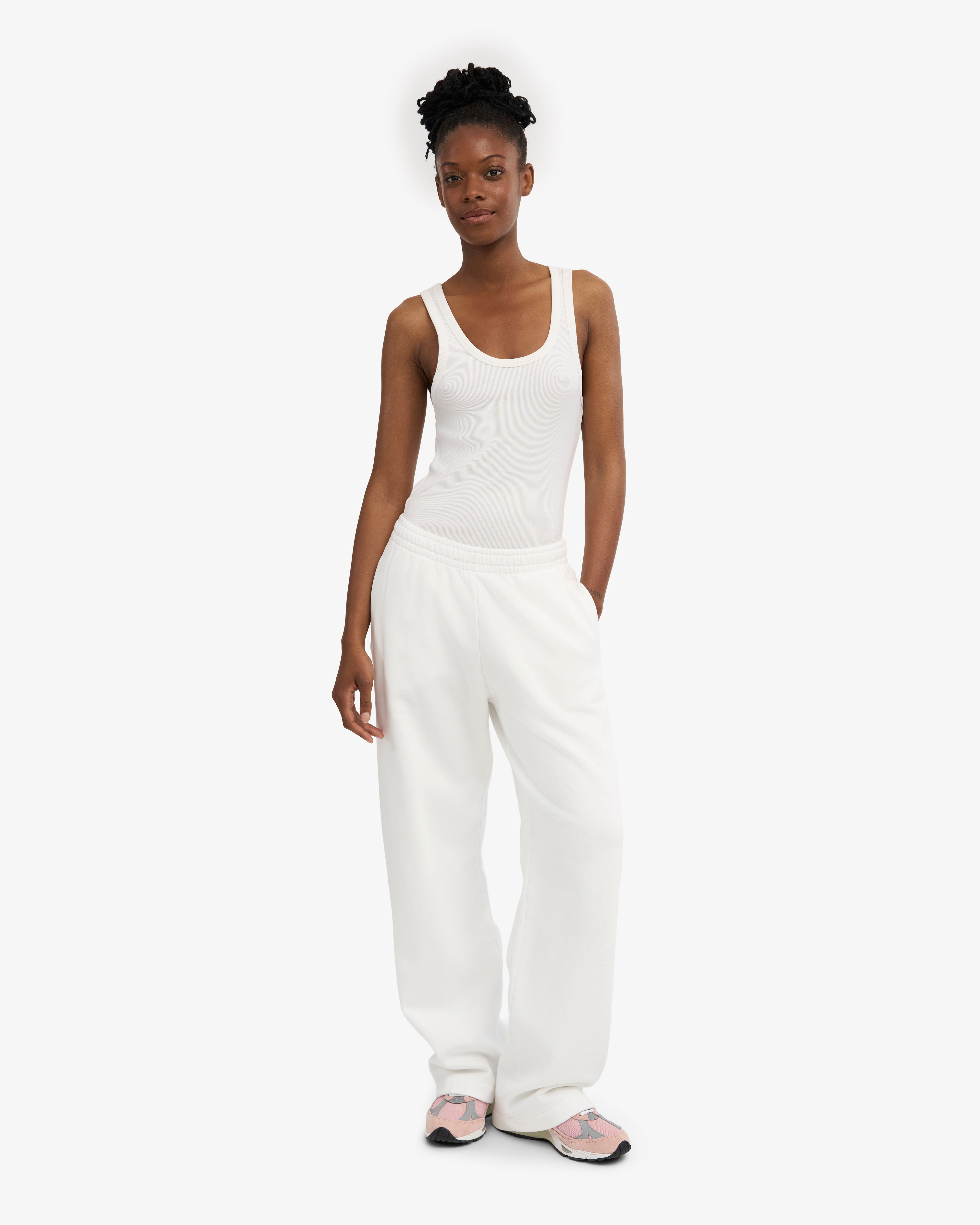 Organic Straight Leg Sweatpants - Optical White