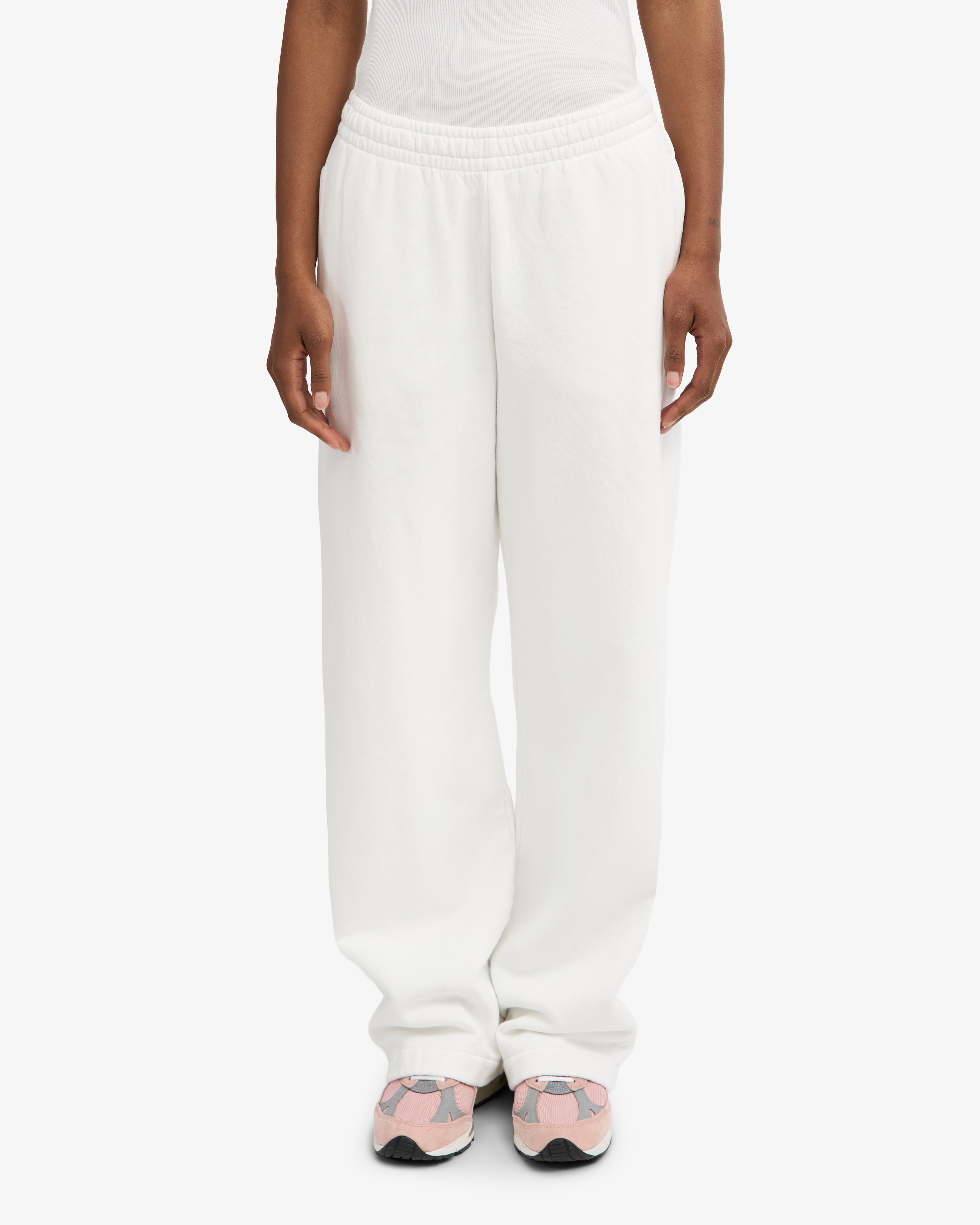 Organic Straight Leg Sweatpants - Optical White