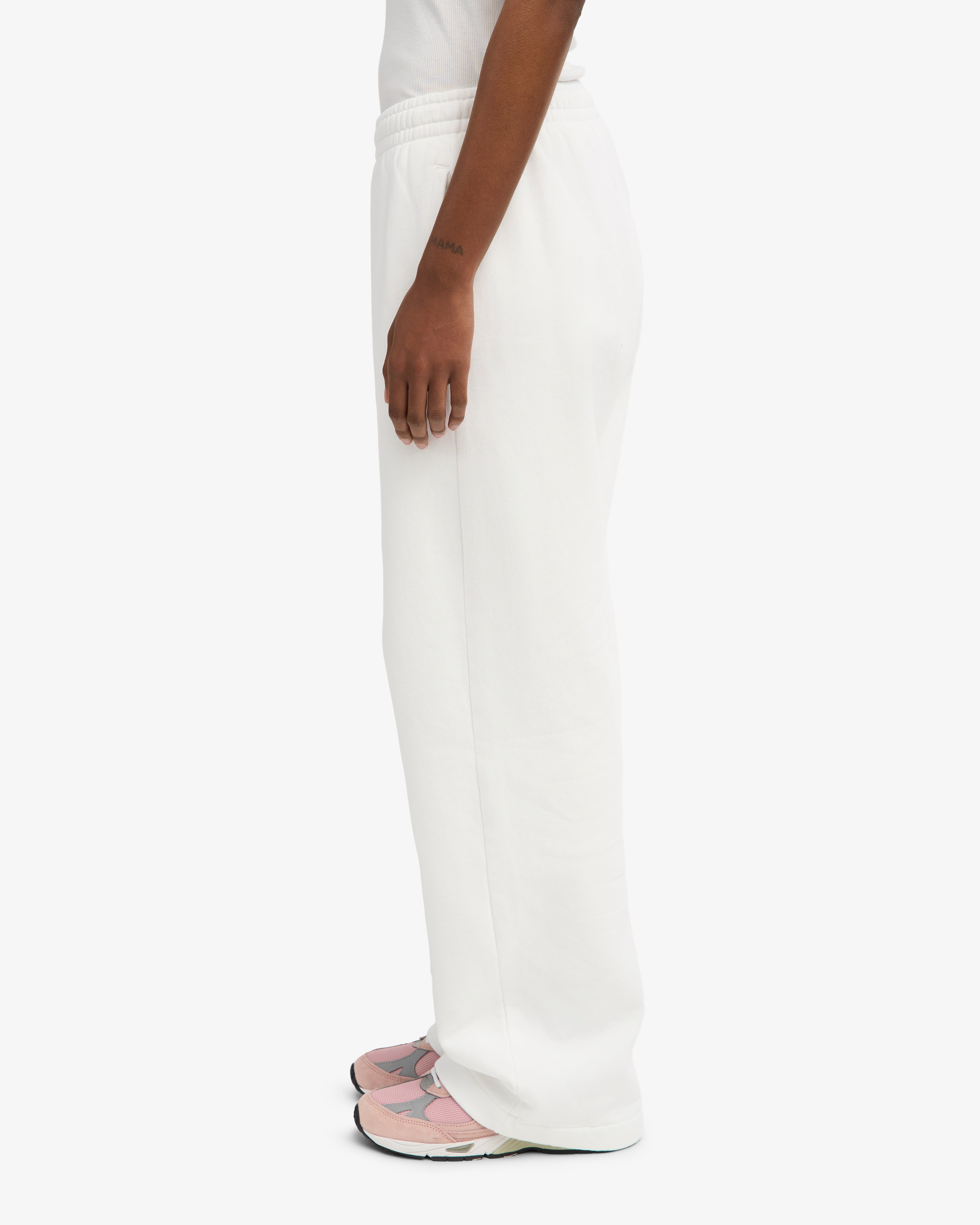 Organic Straight Leg Sweatpants - Optical White