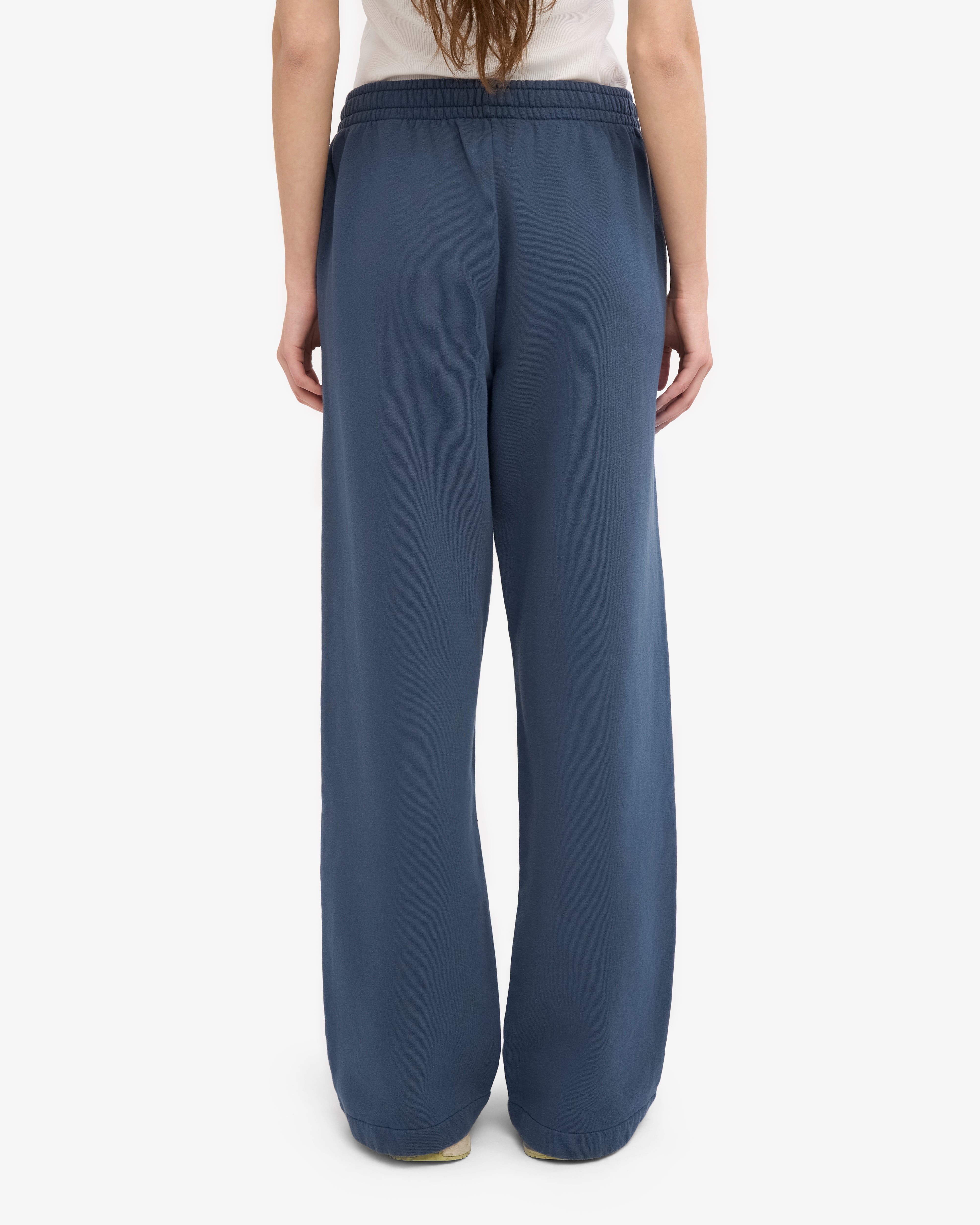Organic Straight Leg Sweatpants - Petrol Blue