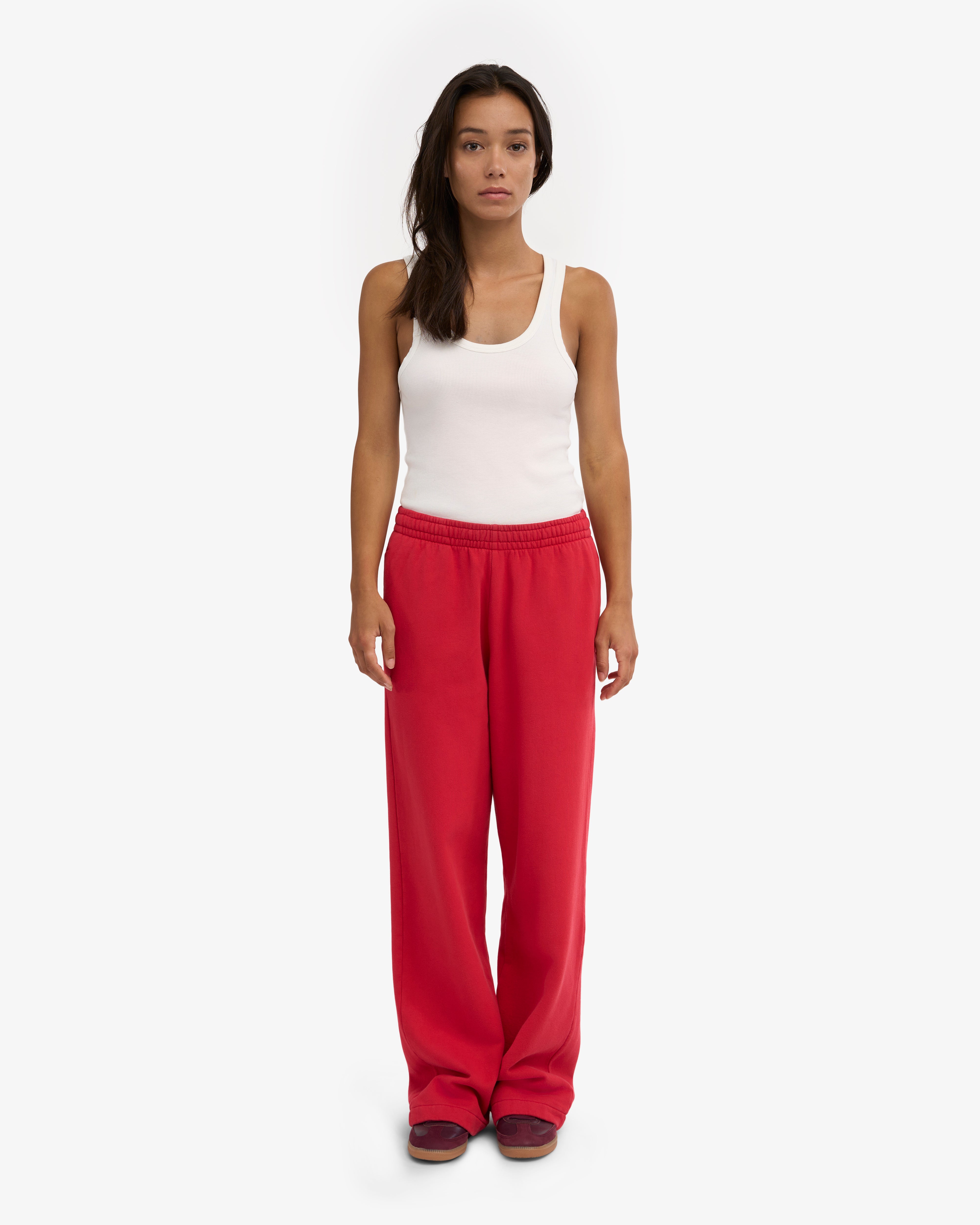 Organic Straight Leg Sweatpants - Scarlet Red