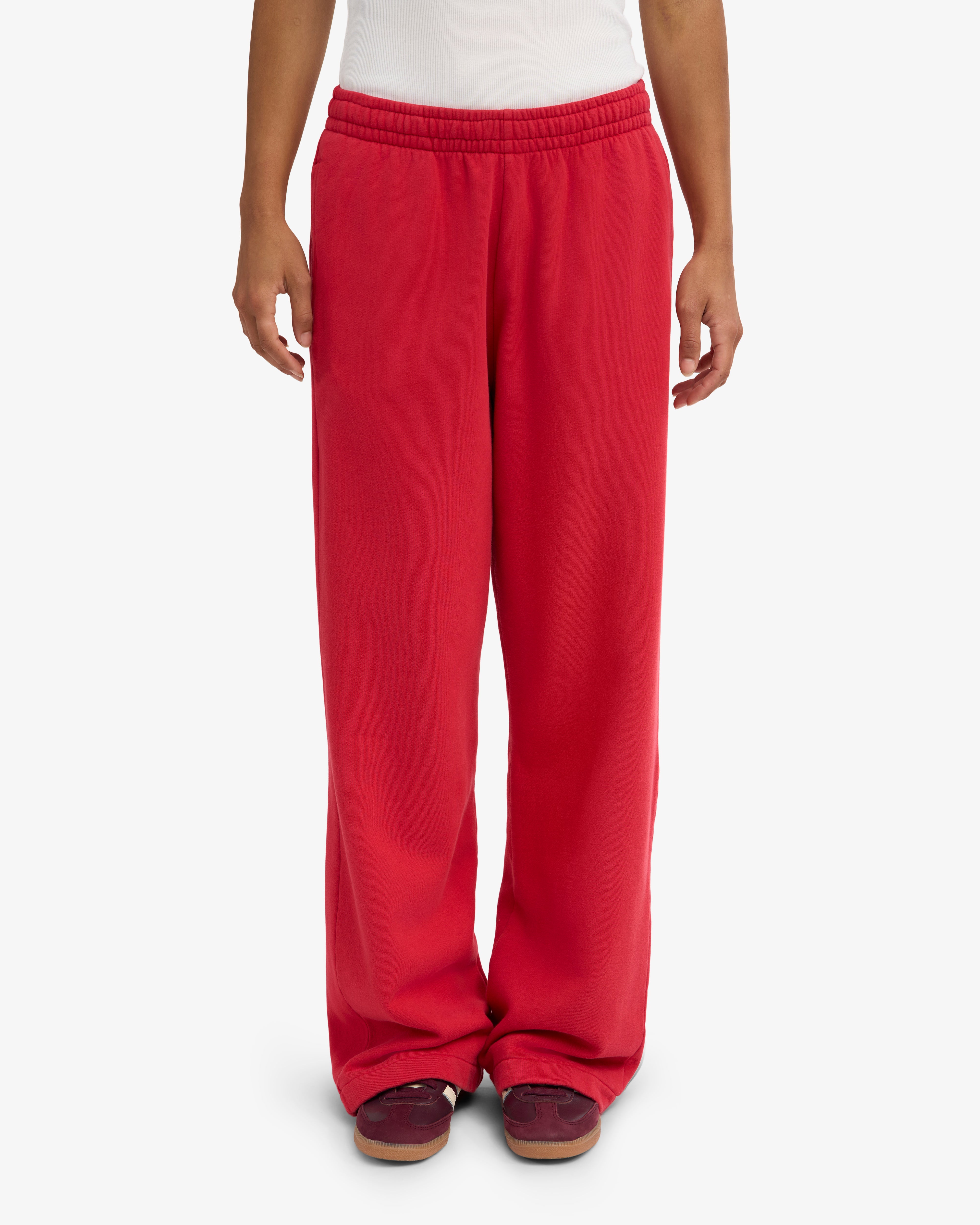 Organic Straight Leg Sweatpants - Scarlet Red