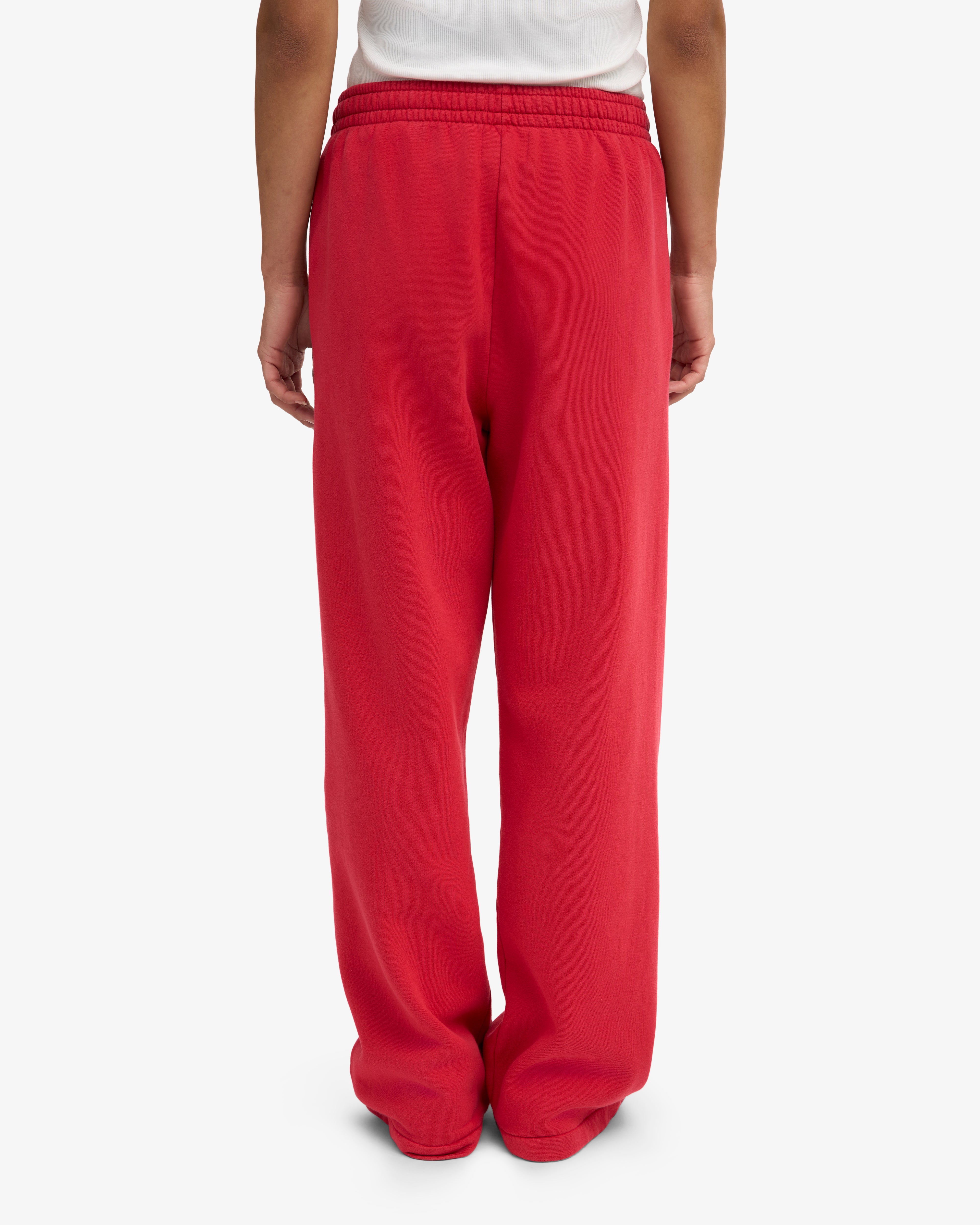 Organic Straight Leg Sweatpants - Scarlet Red