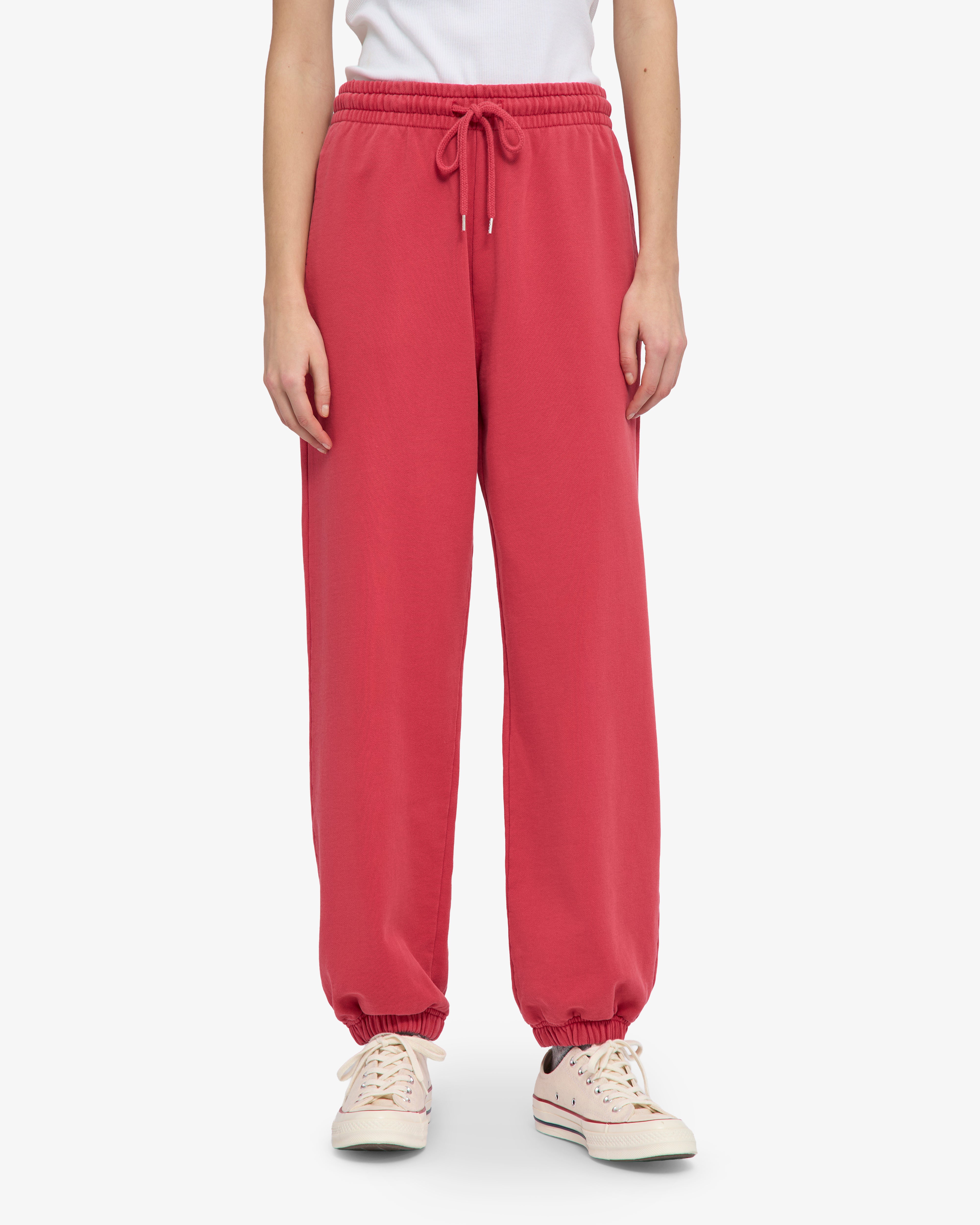 Organic Relaxed Sweatpants - Faded Red