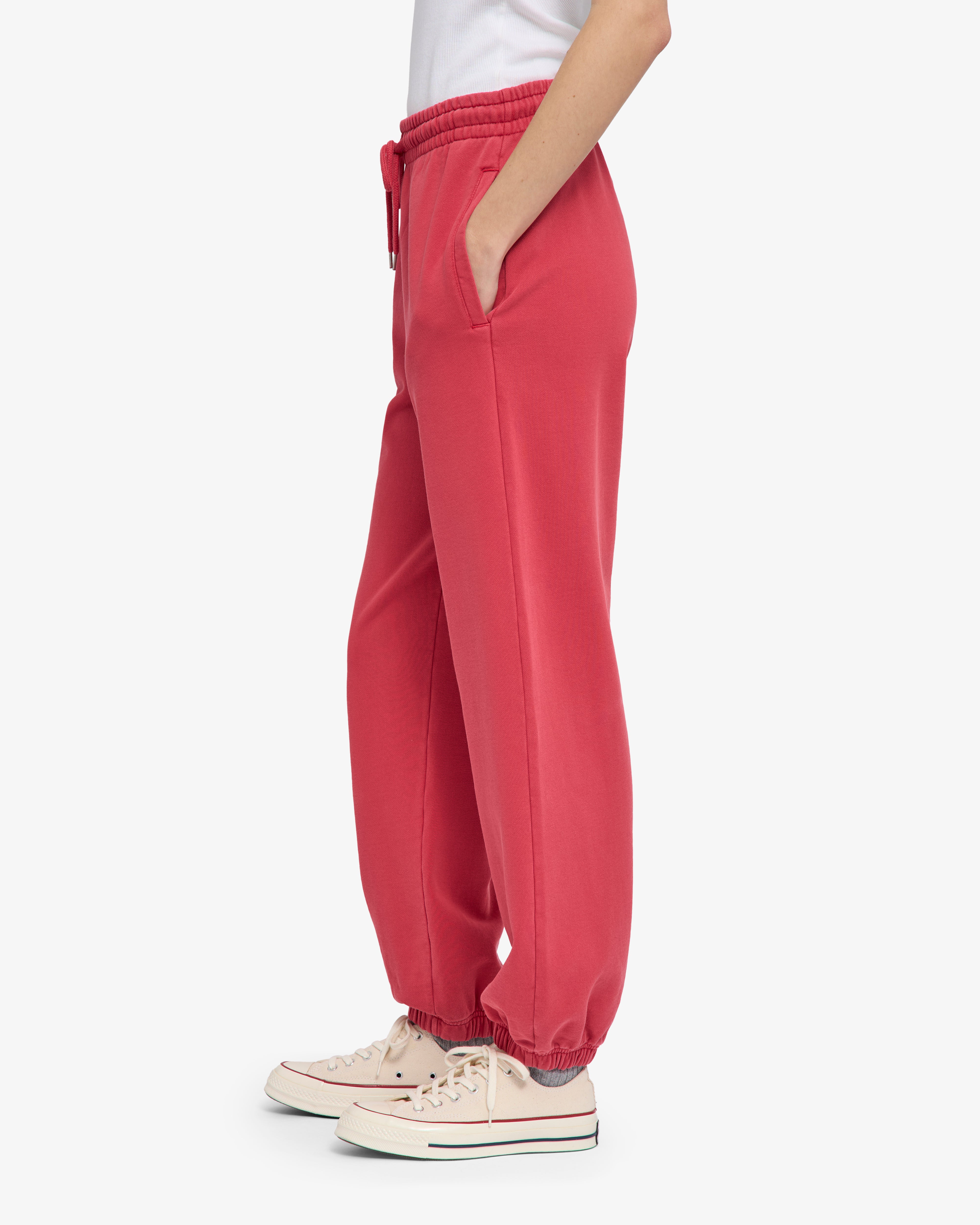 Organic Relaxed Sweatpants - Faded Red