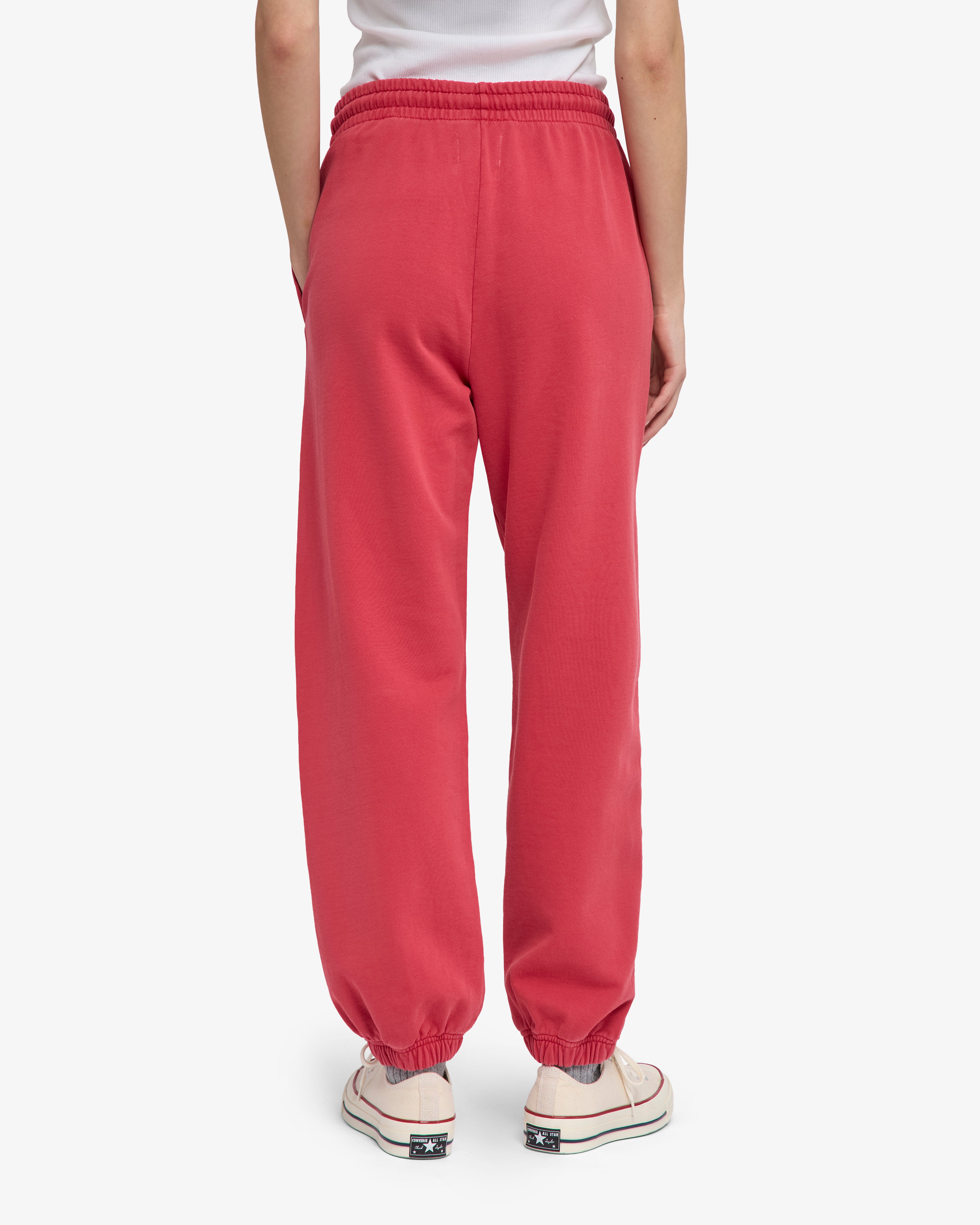 Organic Relaxed Sweatpants - Faded Red