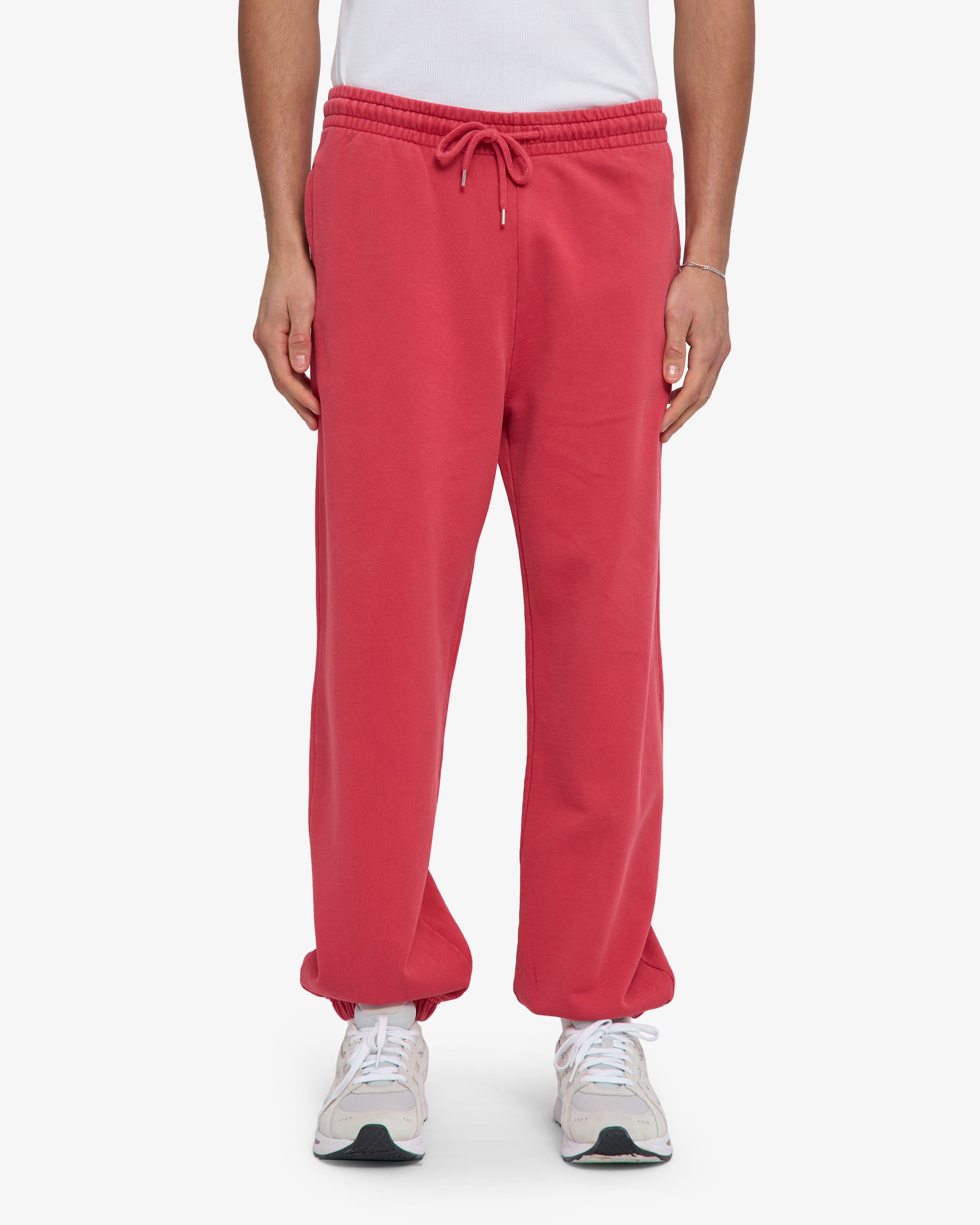 Organic Relaxed Sweatpants - Faded Red